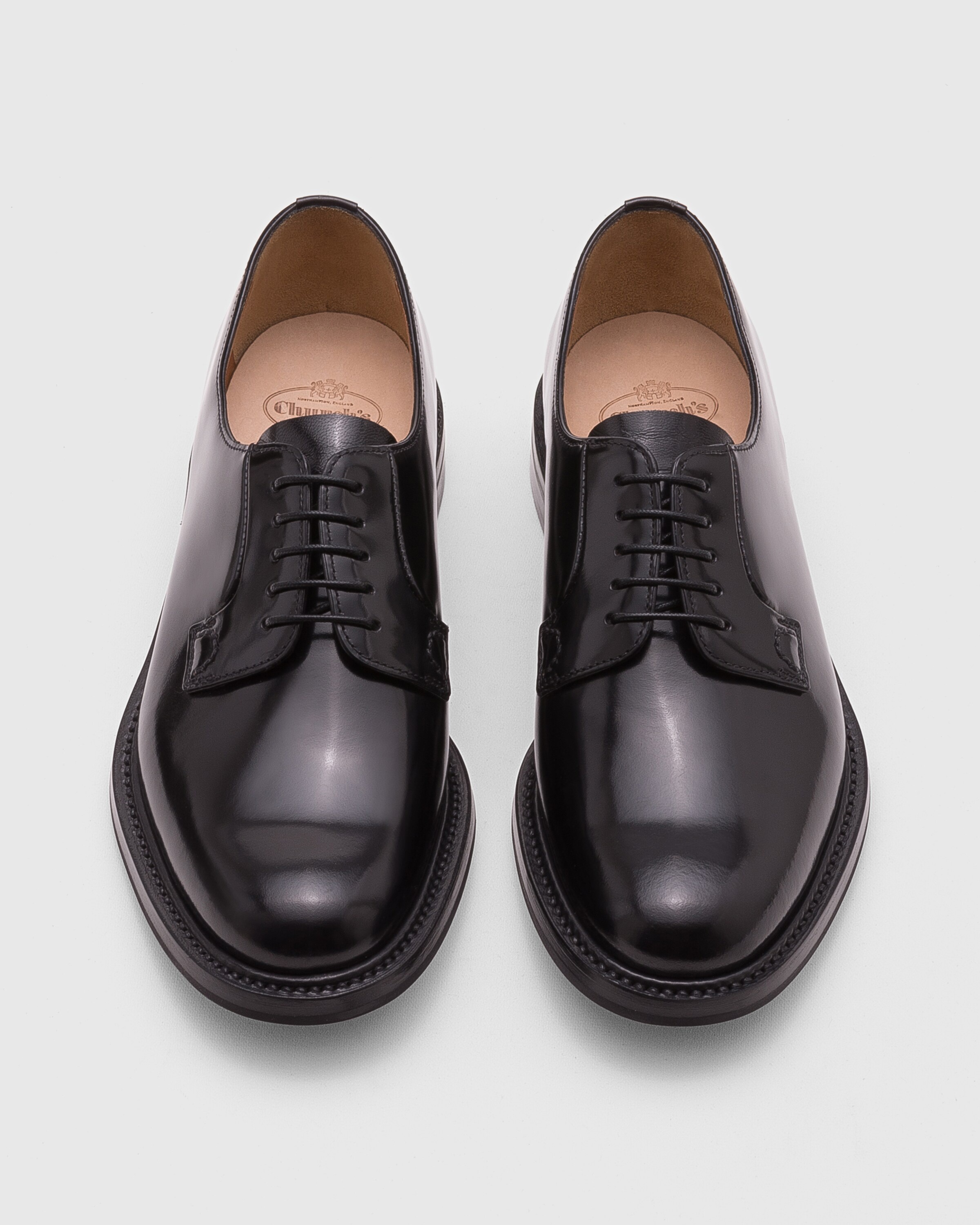 Brushed calfskin Derby lace-ups - 5