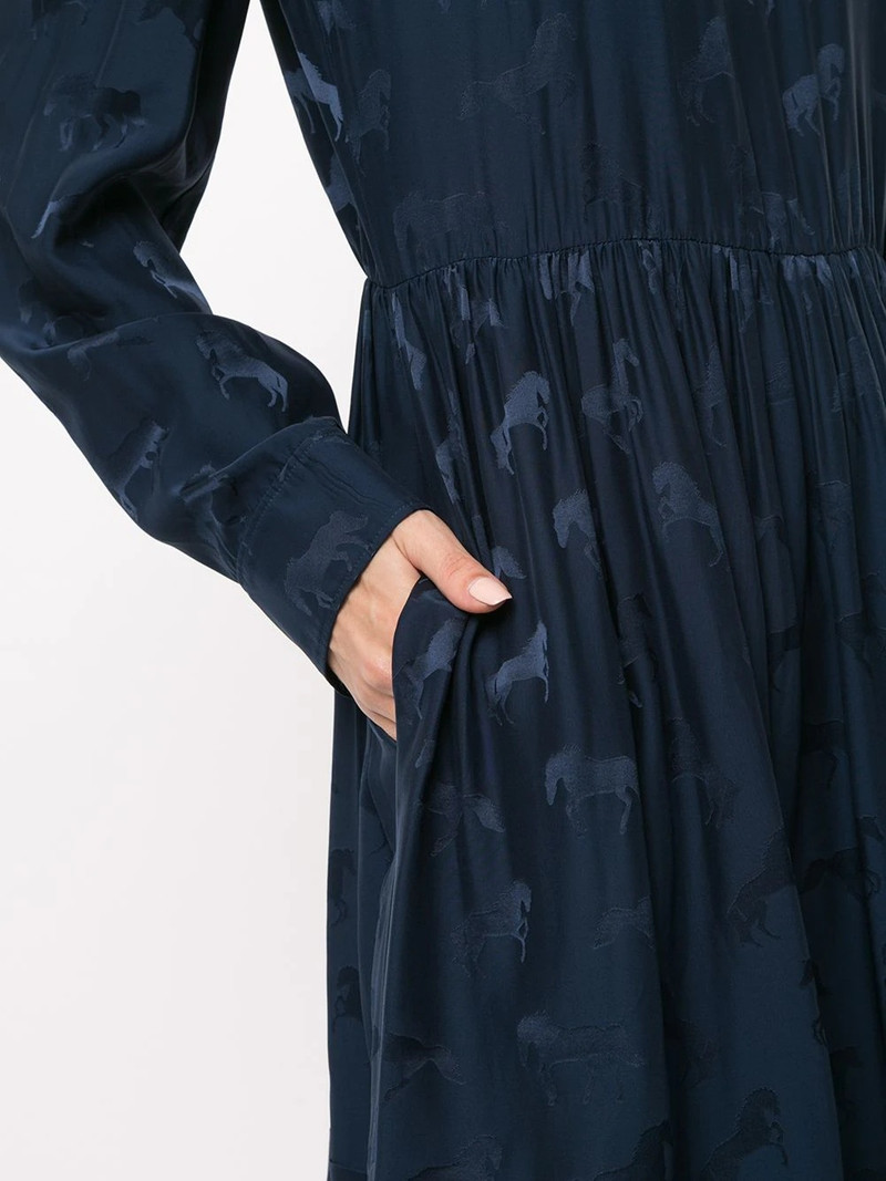 horse print pleated mini dress 5