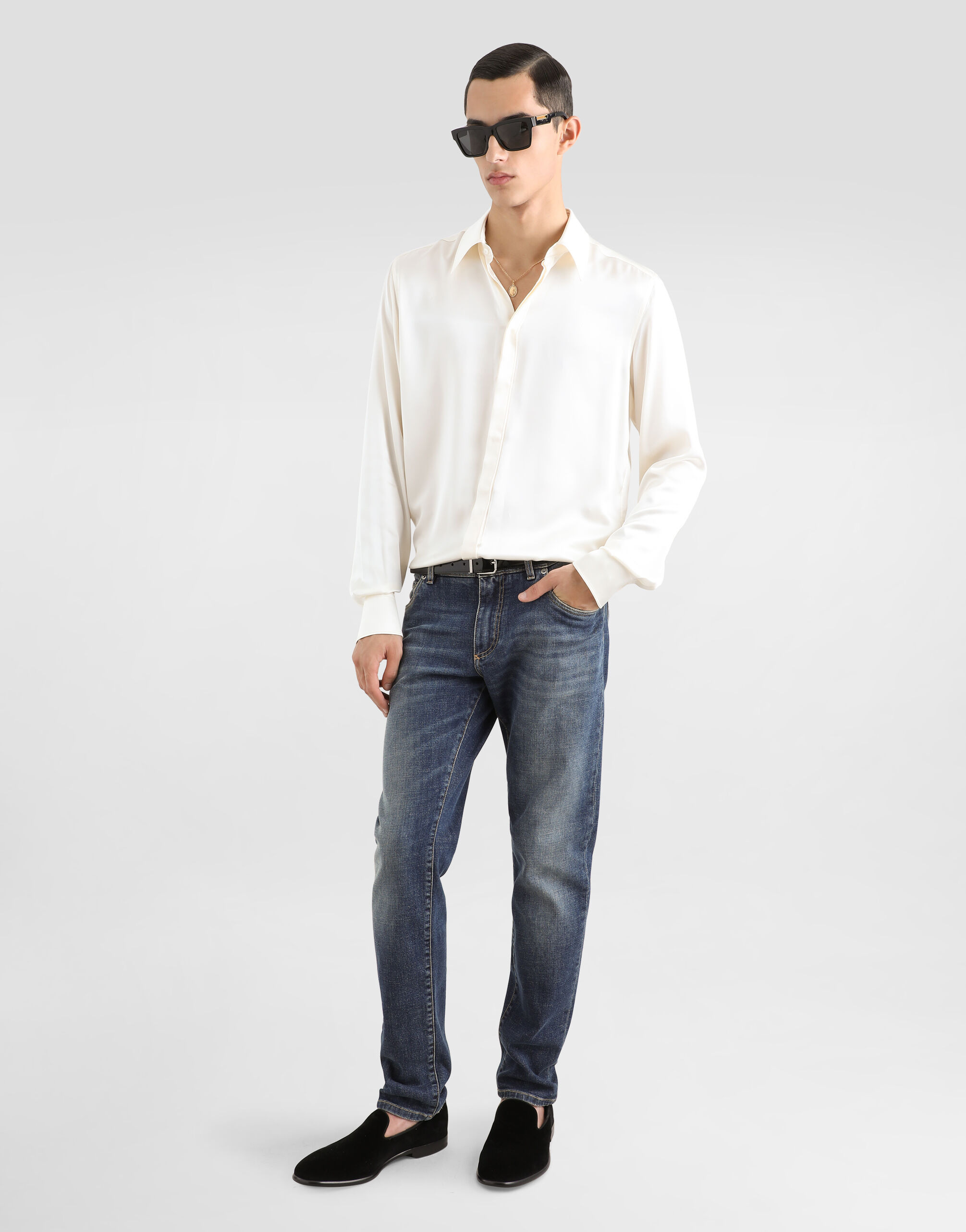 Silk satin Martini-fit shirt - 2