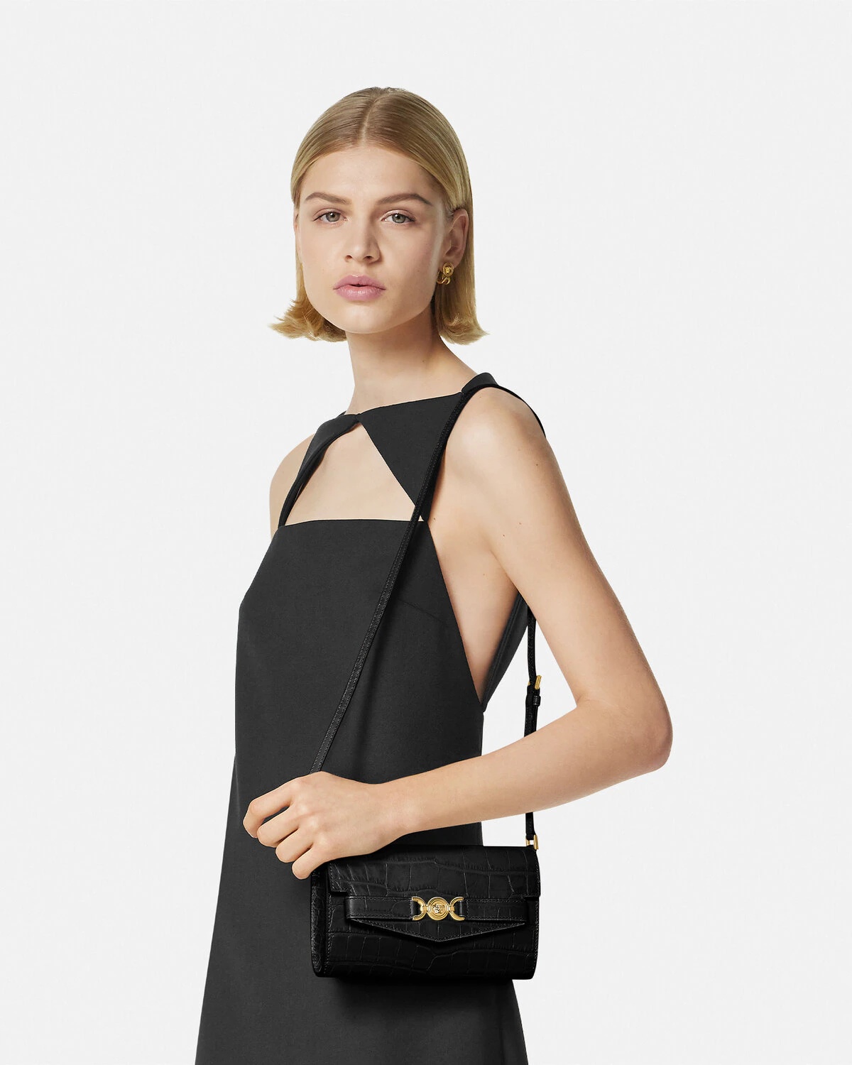 Croc-Effect Medusa '95 Crossbody Bag - 3