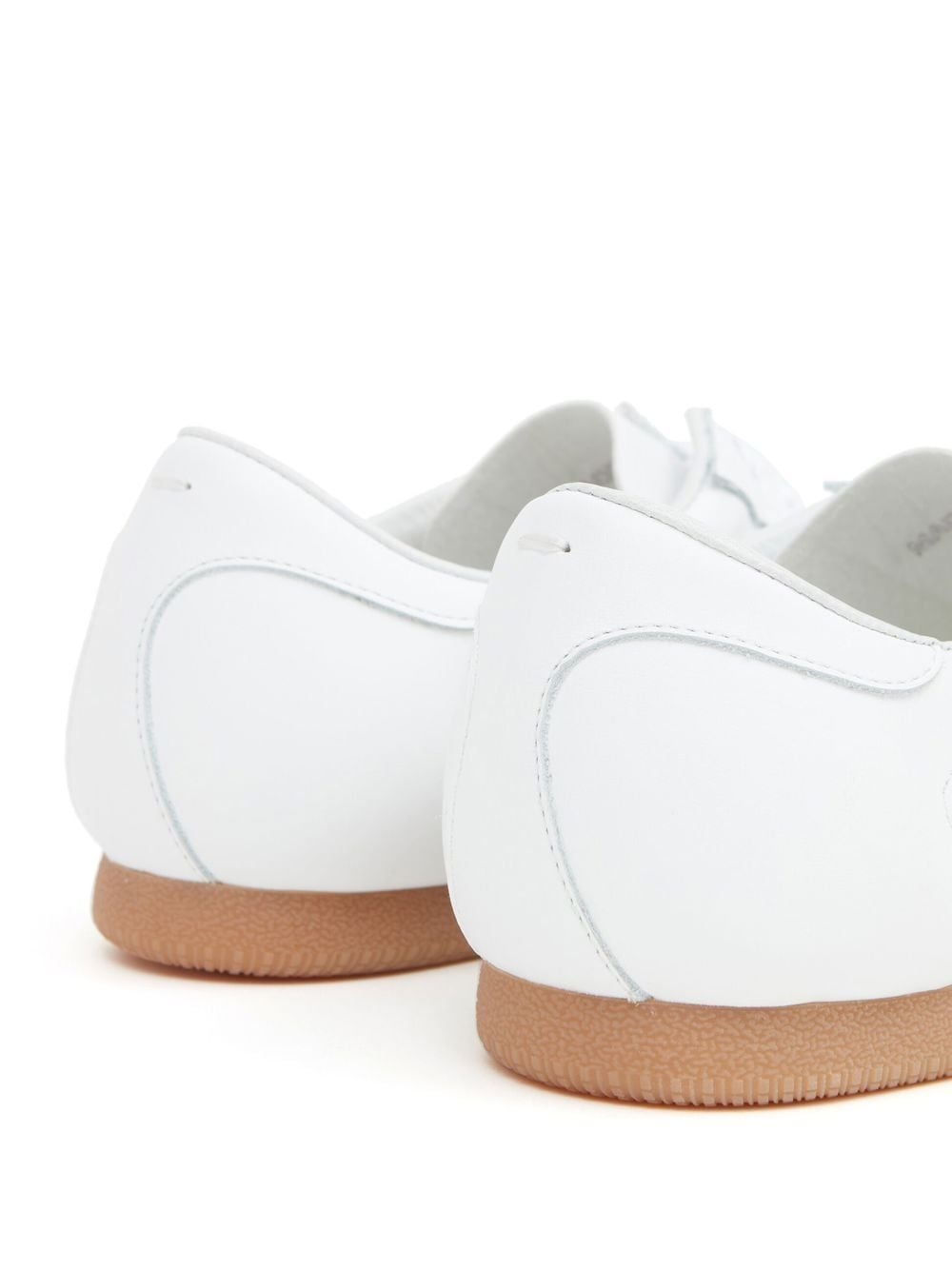 low-top leather trainers - 5