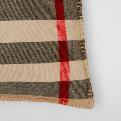 Burberry Exaggerated Check Cashmere Cushion Cover outlook