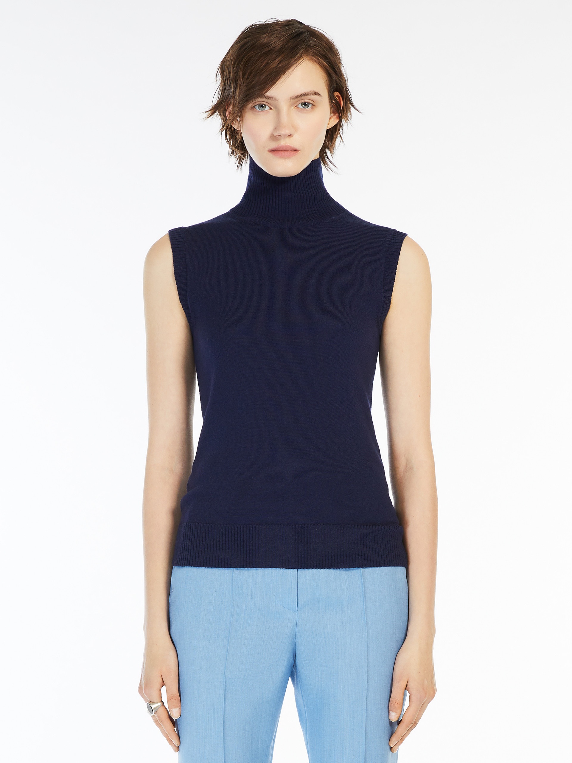ARDENZA Sleeveless mock polo-neck sweater - 3