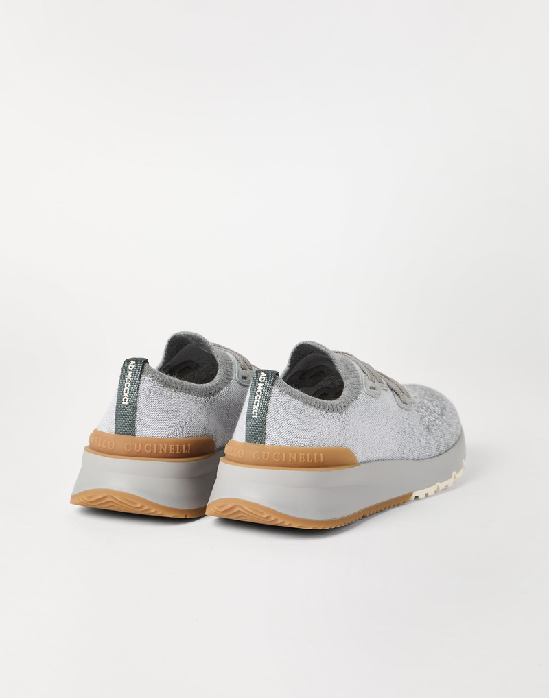 Brunello Cucinelli Cotton chiné knit runners outlook