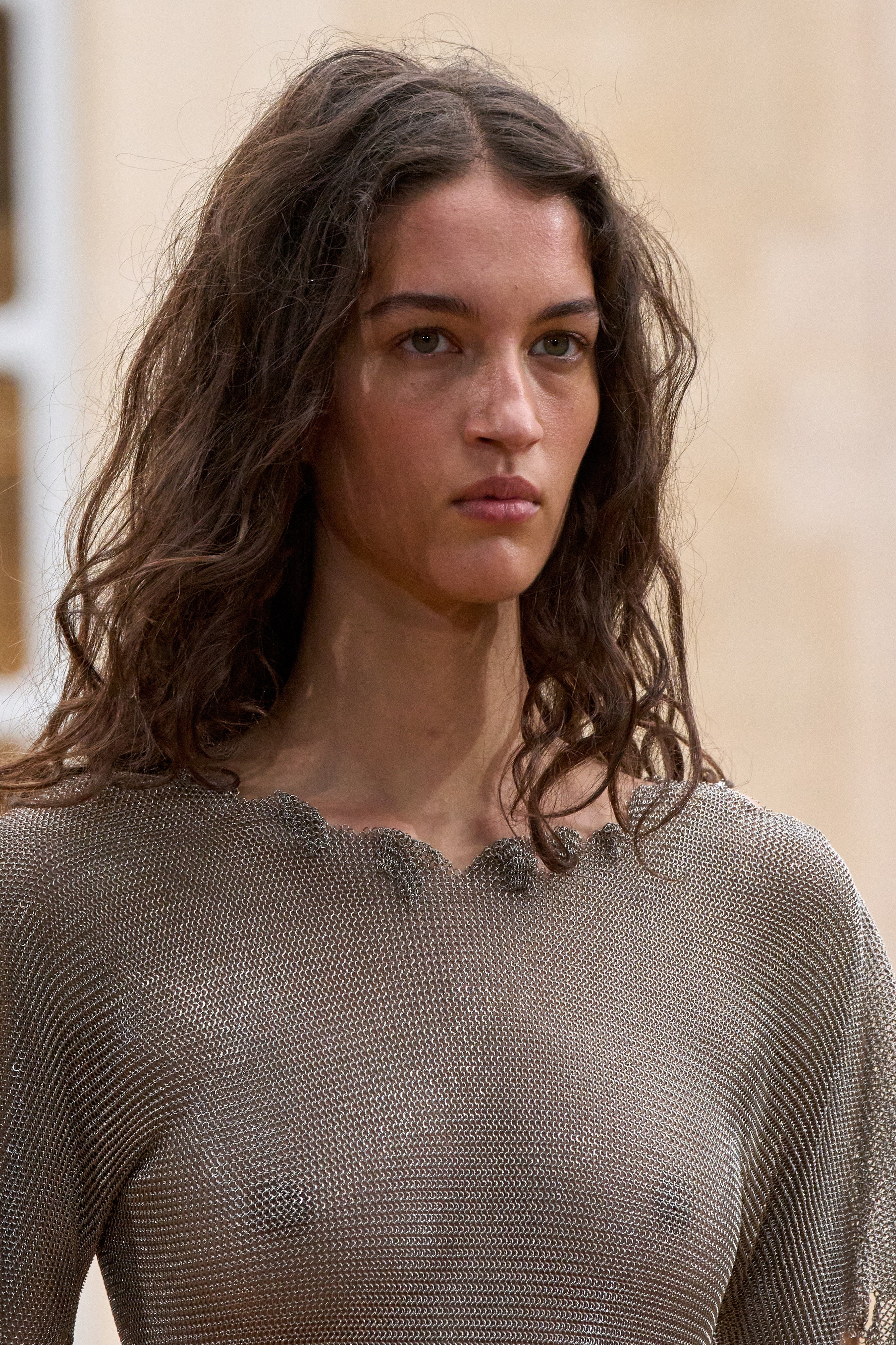 Viv Chainmail T-shirt in Silver Steel - 3