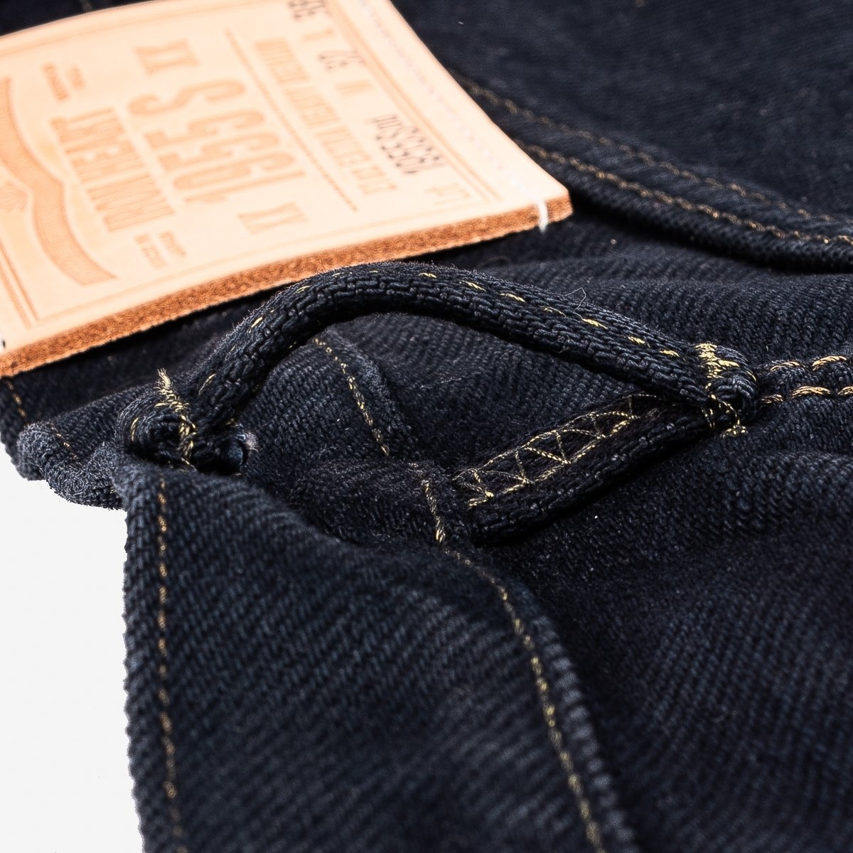 IH-1955S-OD 21oz Selvedge Denim "1955" Straight Cut Jeans - Indigo Overdyed Black - 14