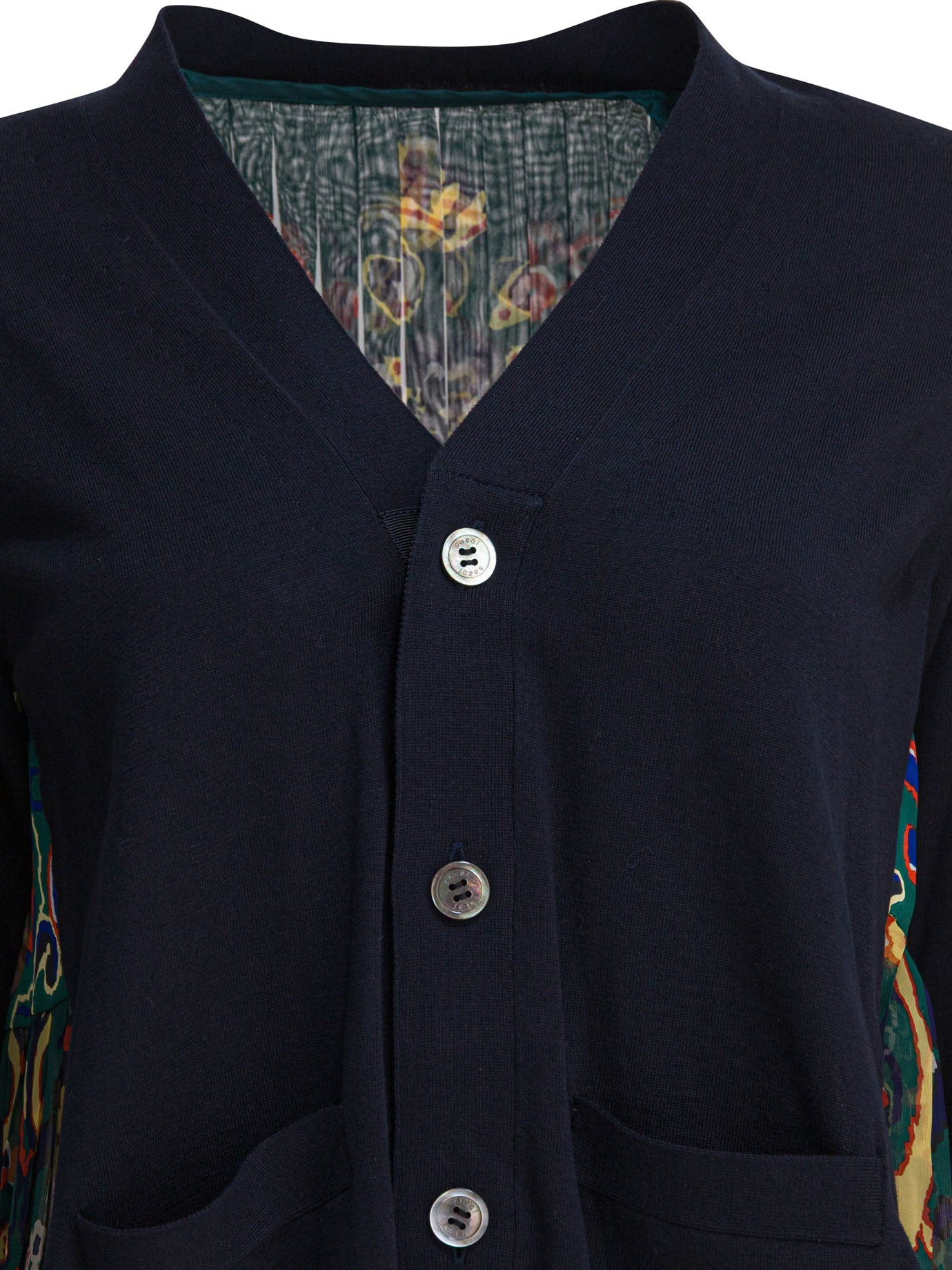Sacai Women Cardigan With Floral Print - 3