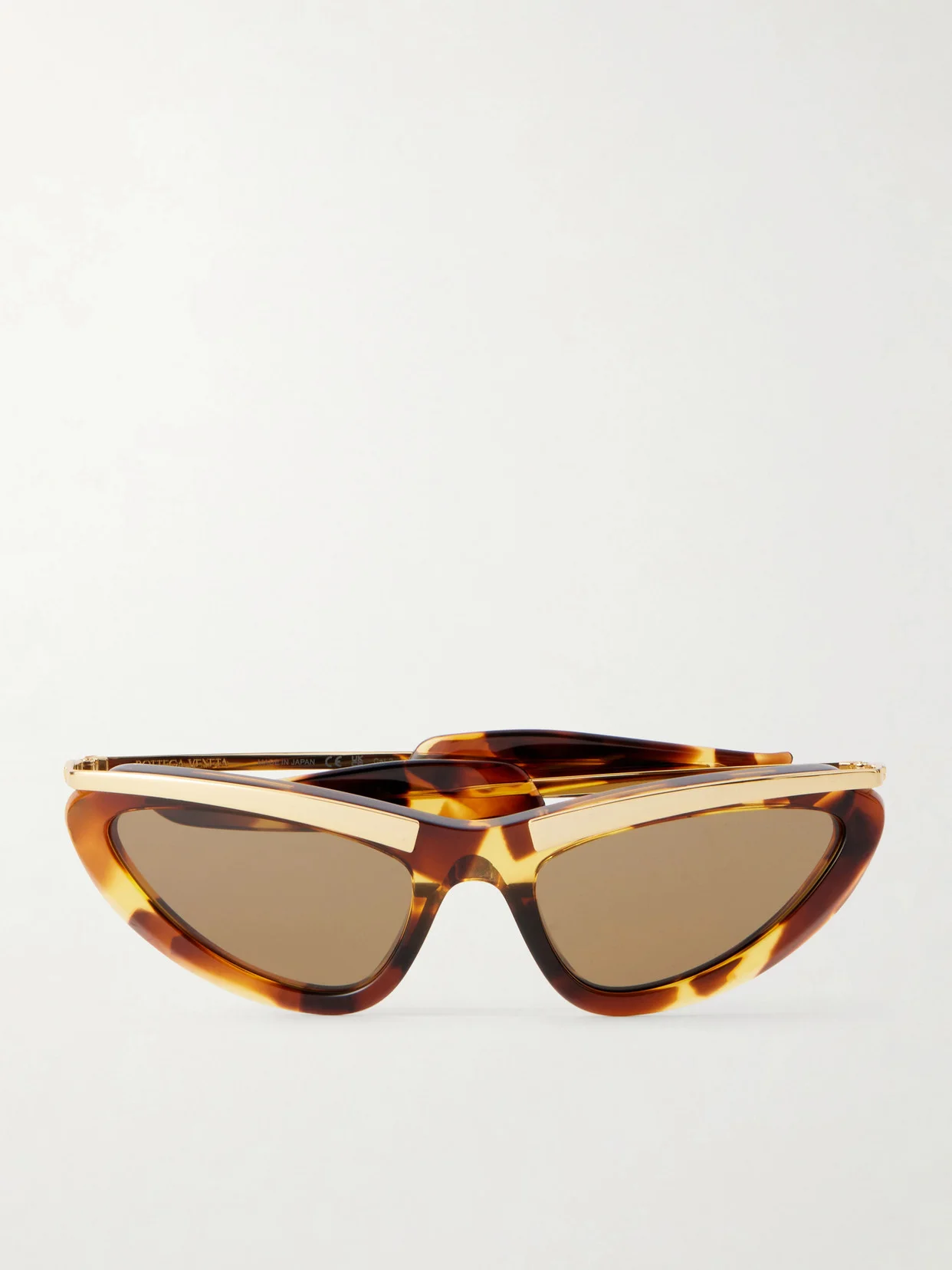 Cat-eye Gold-tone And Tortoiseshell Acetate Sunglasses - 1