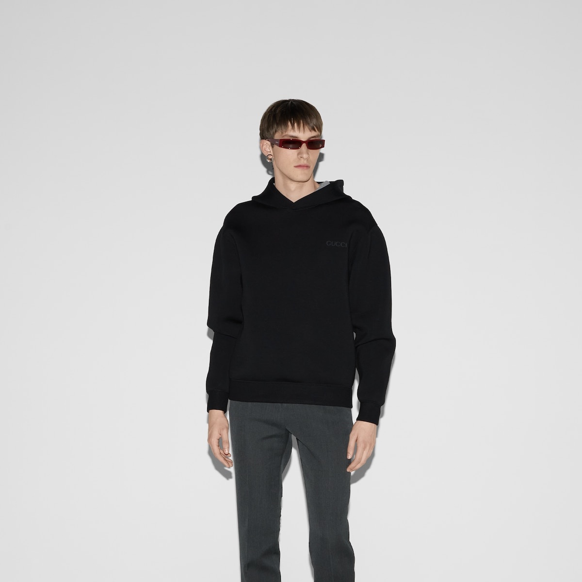Viscose jersey hooded sweatshirt - 3