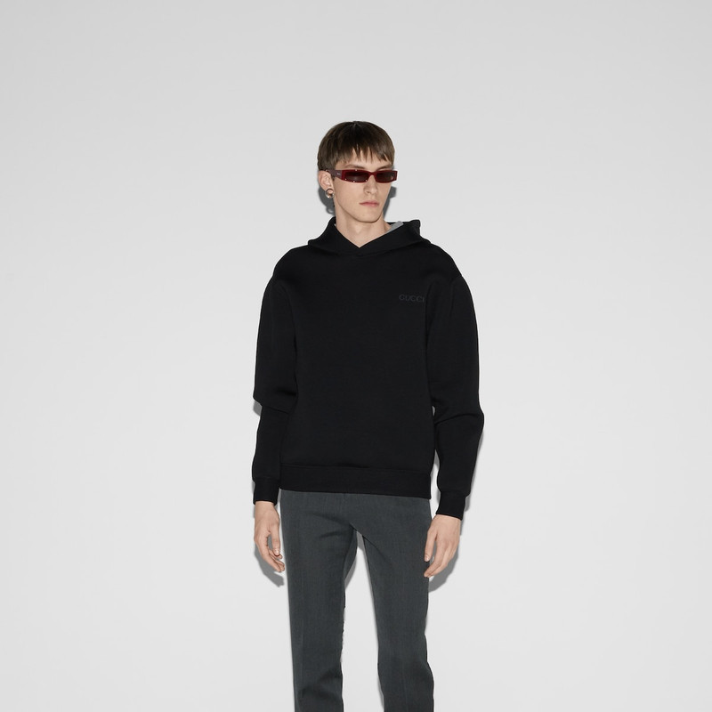 Viscose jersey hooded sweatshirt 3