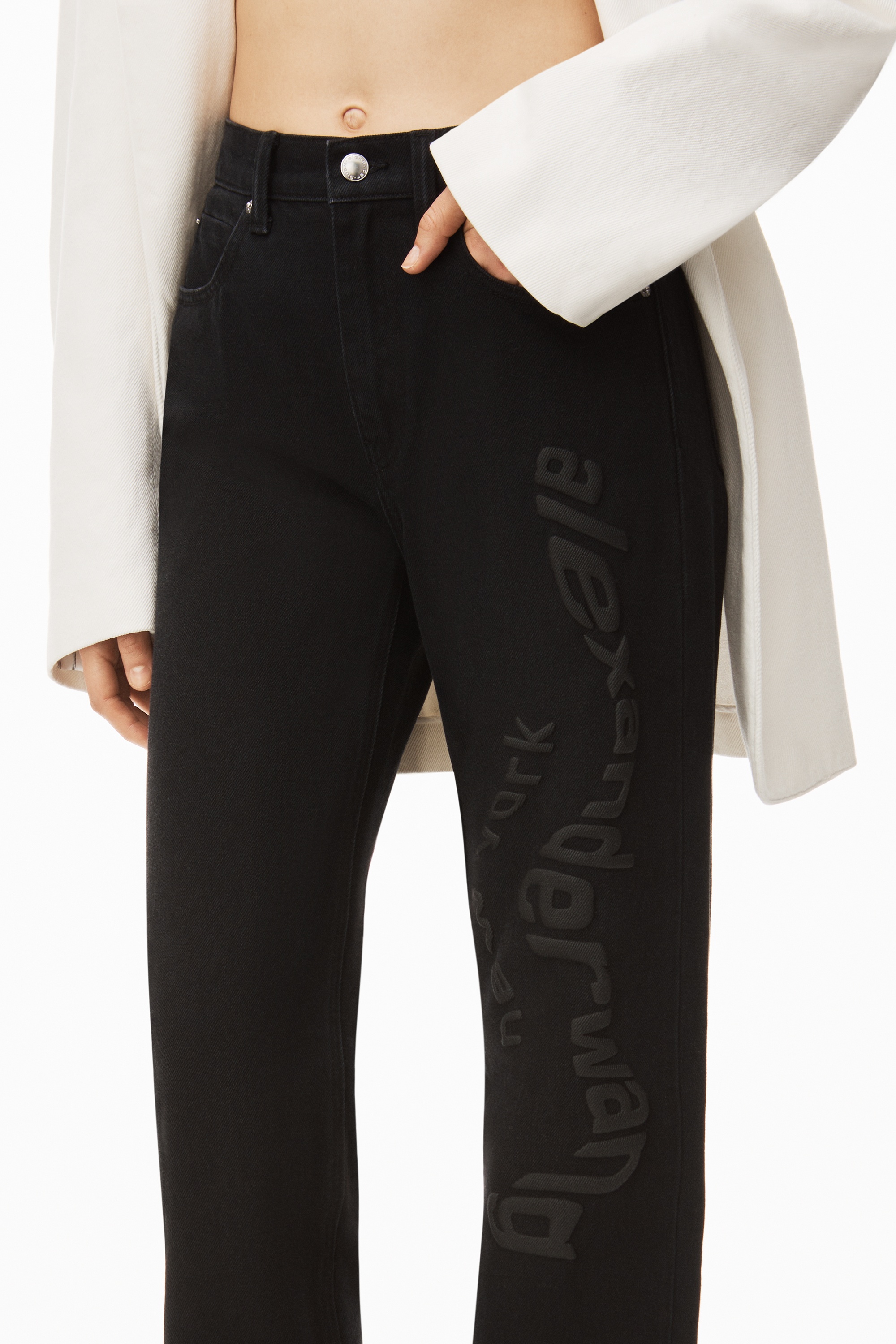 PUFF LOGO EZ - STRAIGHT LEG JEAN IN DENIM - 3