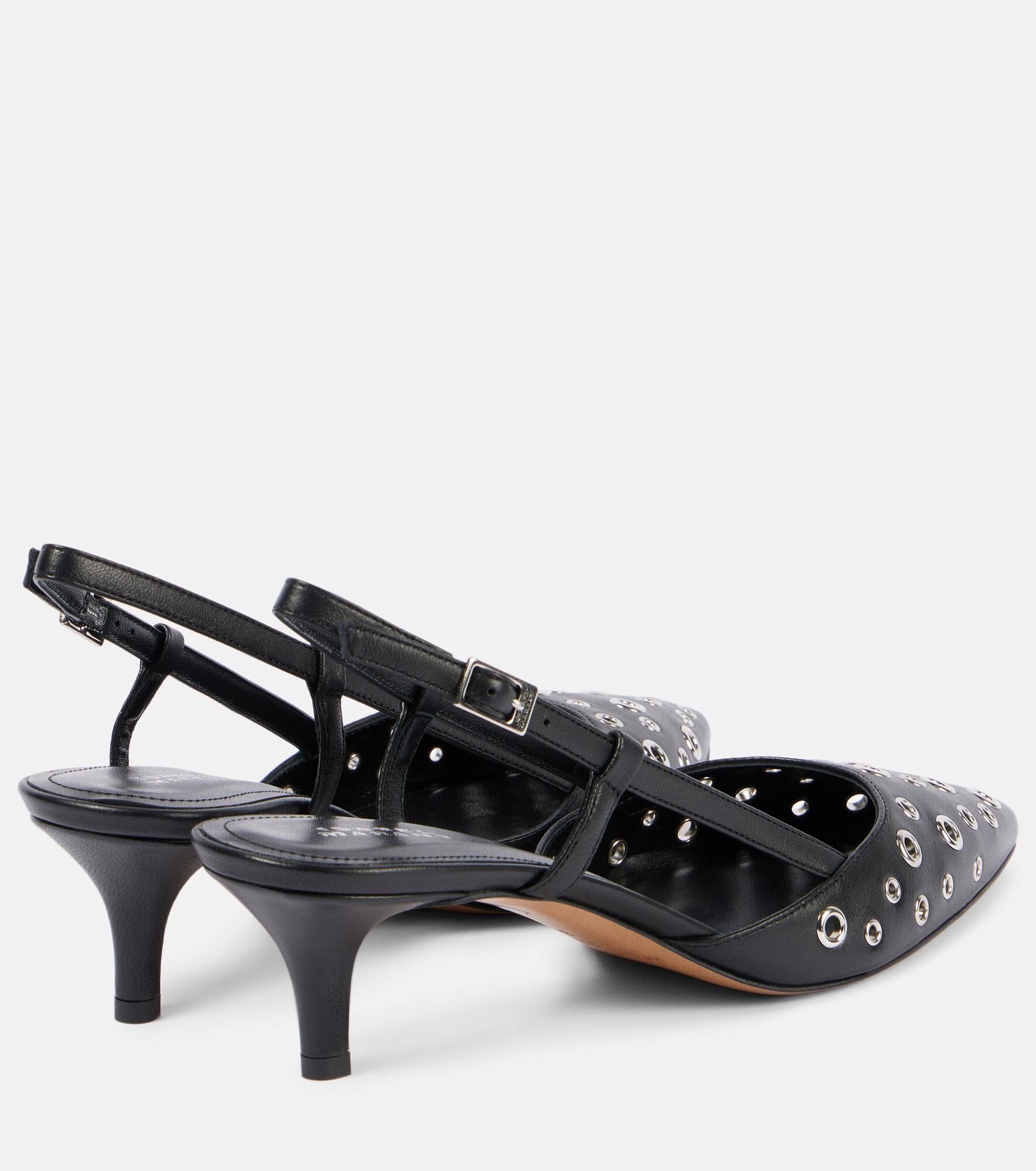 Pilia leather slingback pumps - 3