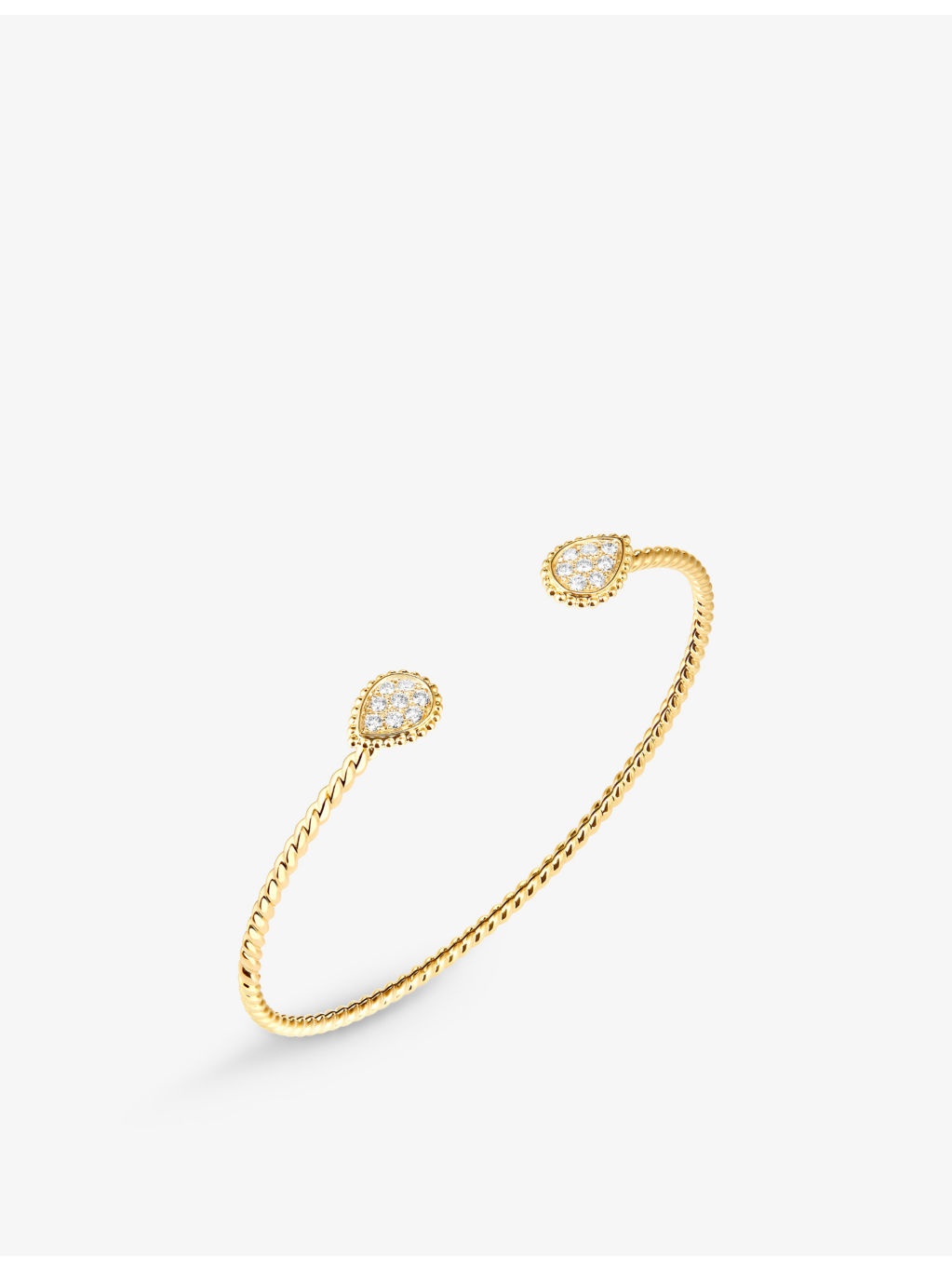 Serpent Bohème 18ct yellow-gold and 0.27ct brilliant-cut diamond bangle bracelet - 3