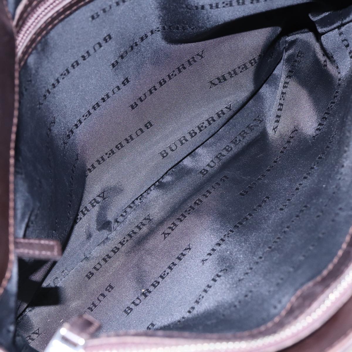 Burberry Nova Check Hand Bag Canvas Beige Silver - 10