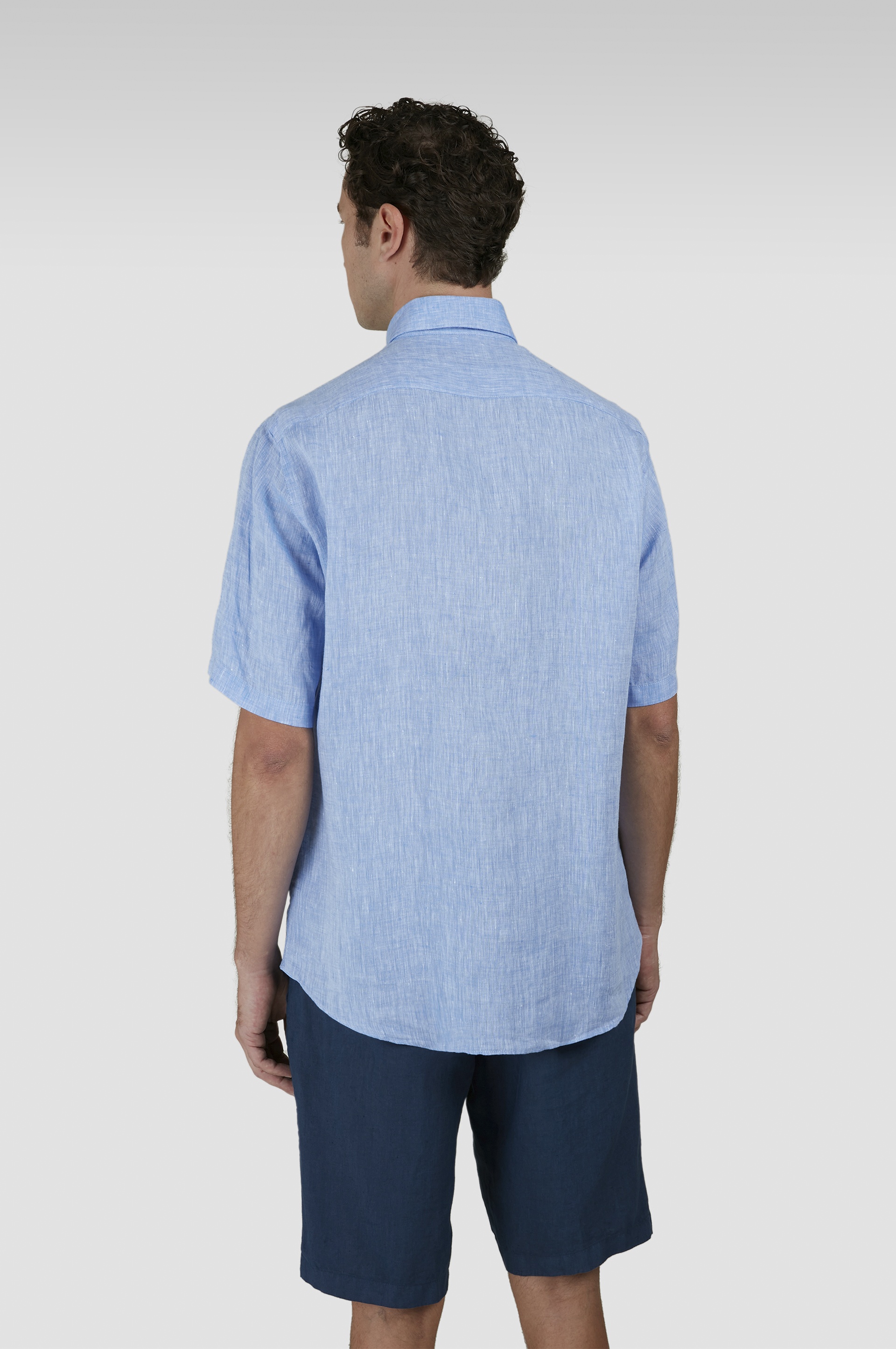 SHORT-SLEEVED LINEN SHIRT - 3