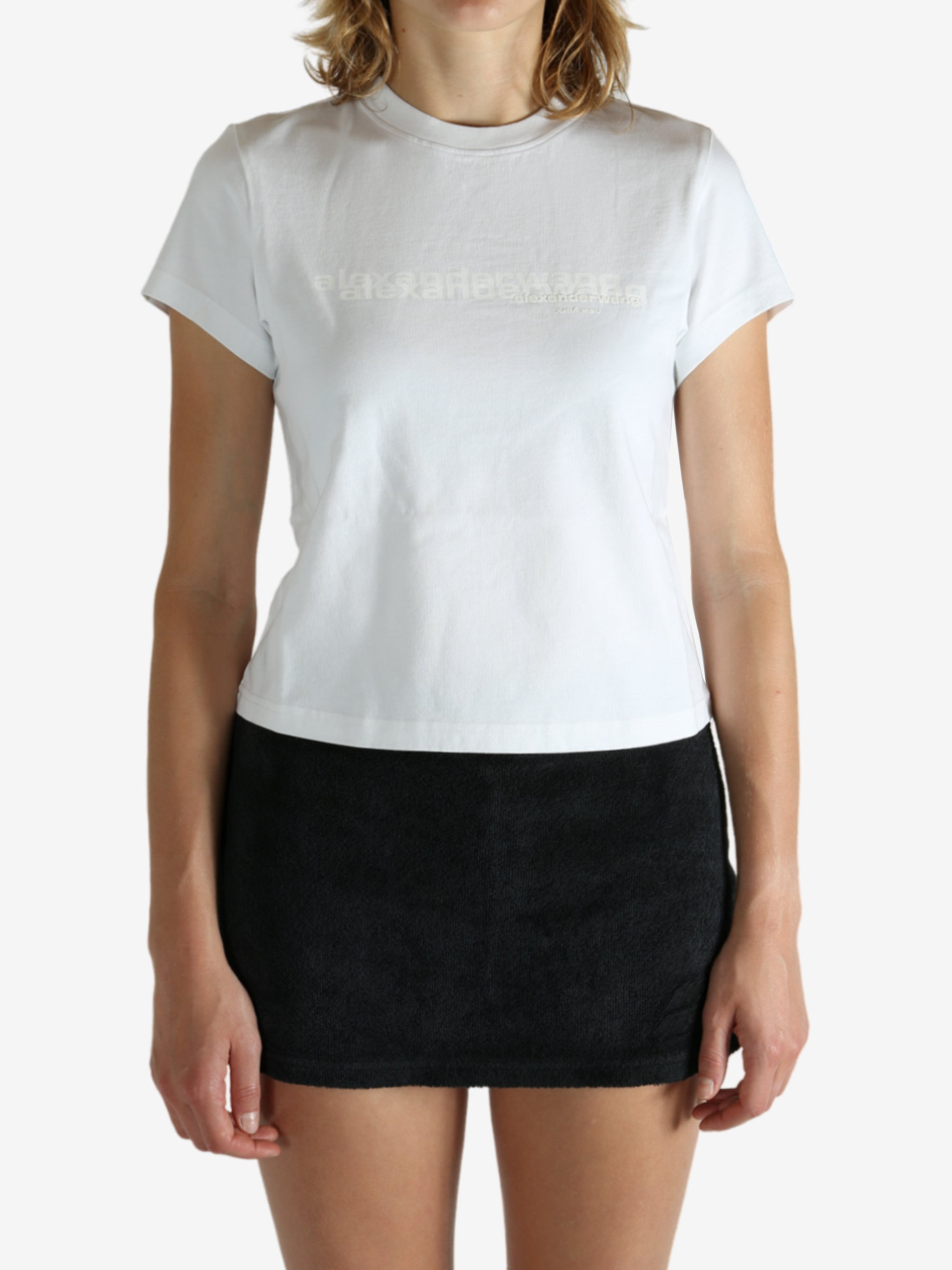 ALEXANDER WANG - Women Shrunken Tee - 1