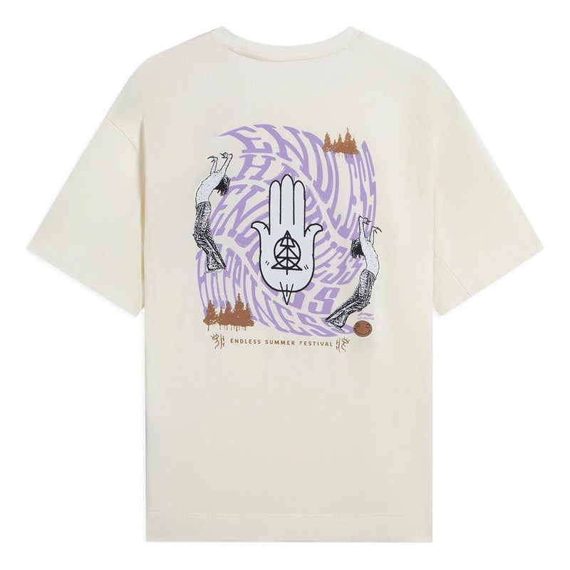 Li-Ning Li-Ning Endless Summer Festival Graphic Loose Fit T-shirt 'Beige' AHSSB09-2 outlook