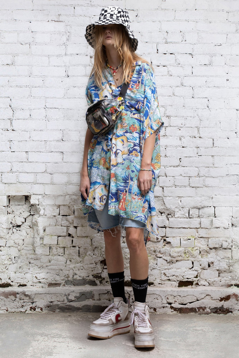 R13 Oversized Boxy Hawaiian Dress | R13 Denim Official Site outlook