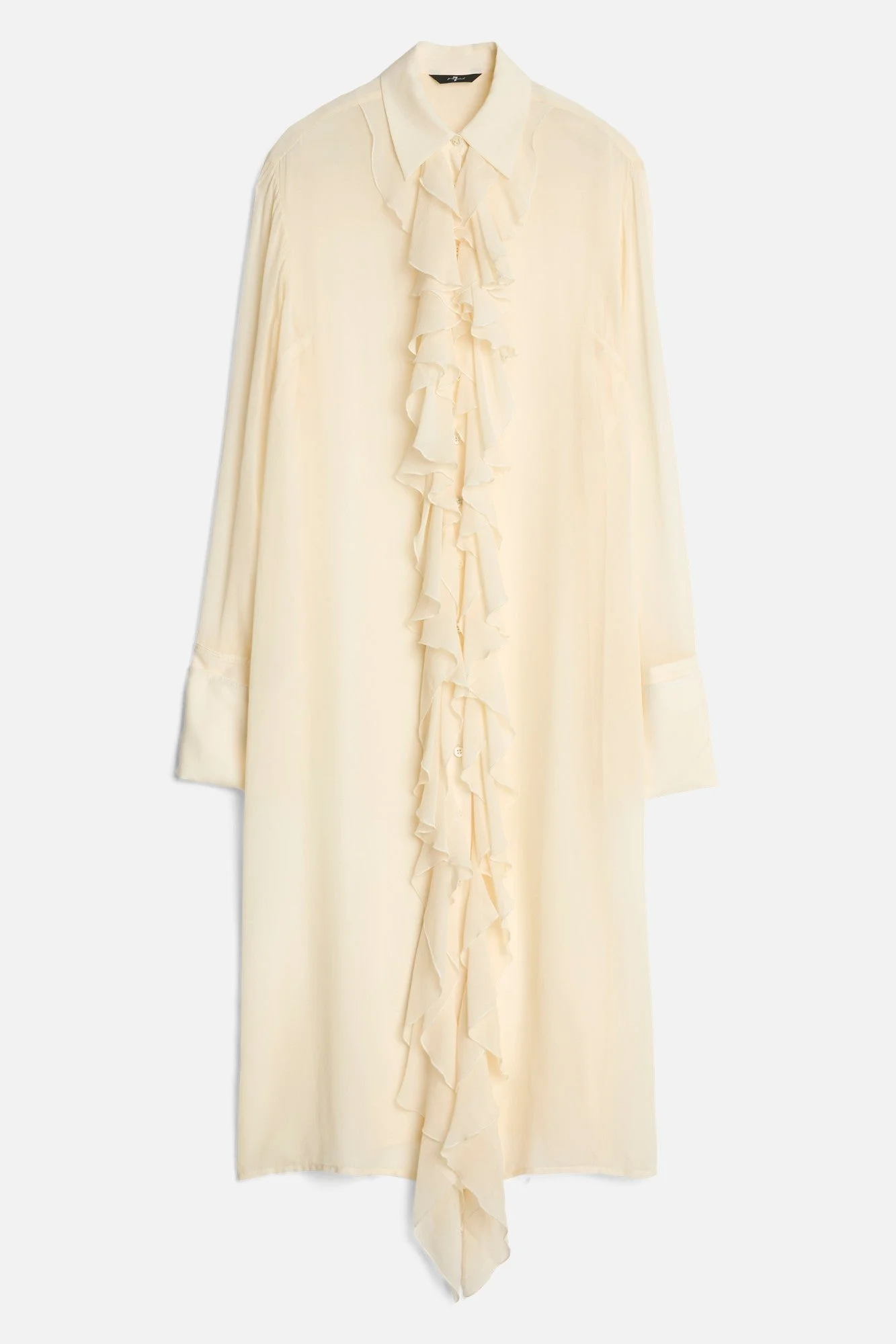 Silk Ruffle Dress in Solitary Star - 1