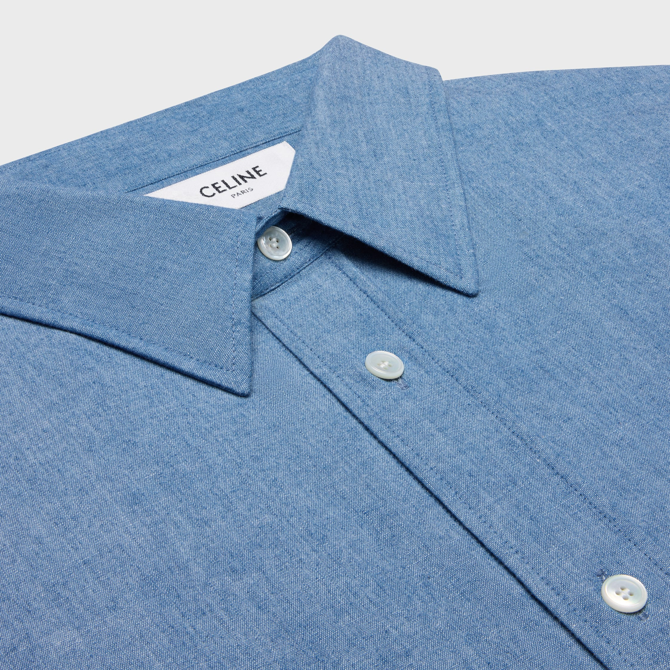 loose shirt in chambray cotton - 3
