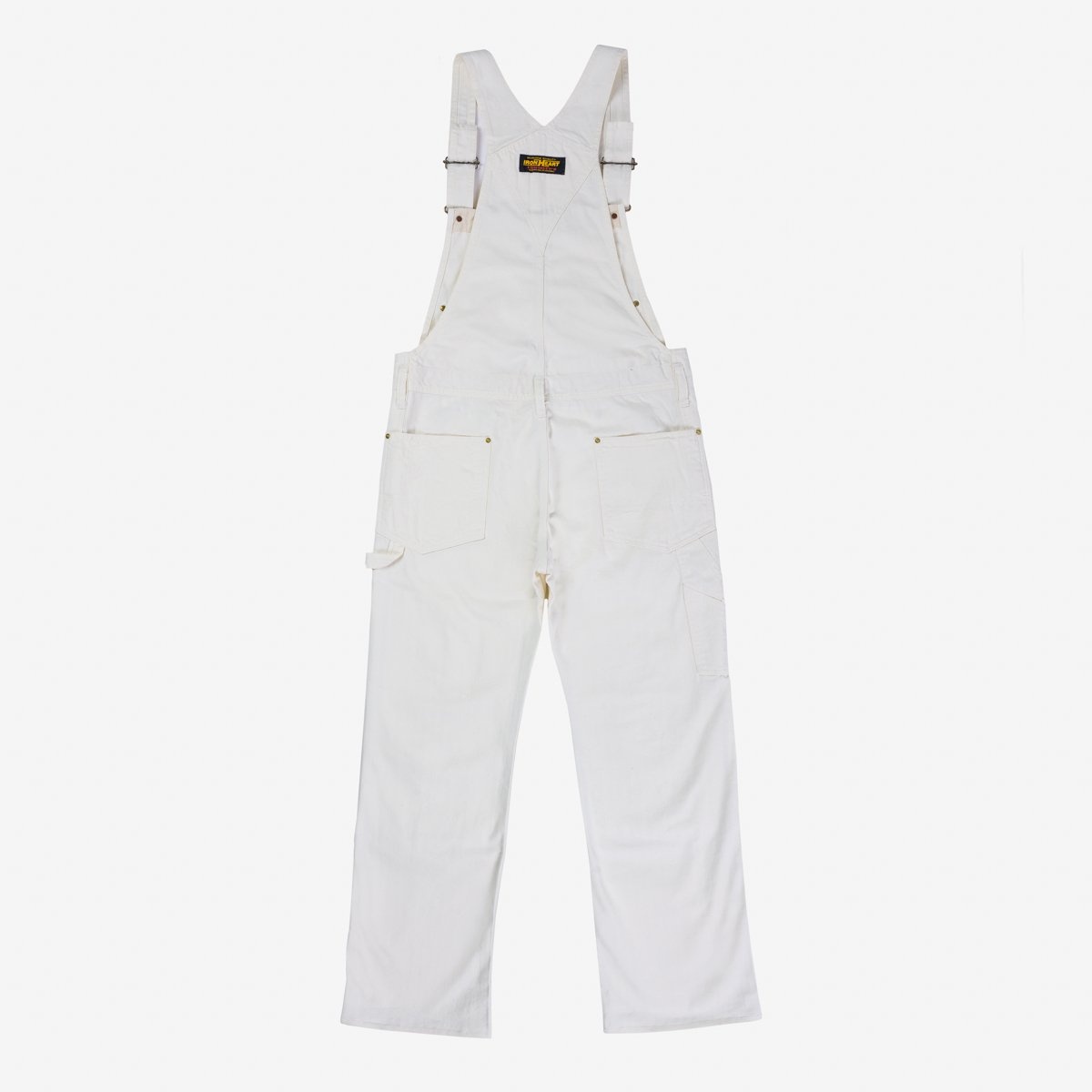 10.5oz Herringbone Double Knee Overalls - White - 5