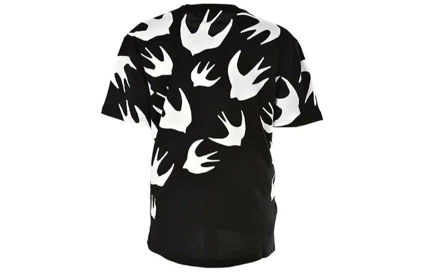 (WMNS) Alexander McQueen Logo Monogram T-Shirt 'Black' 624665-RSI40-1000 - 2