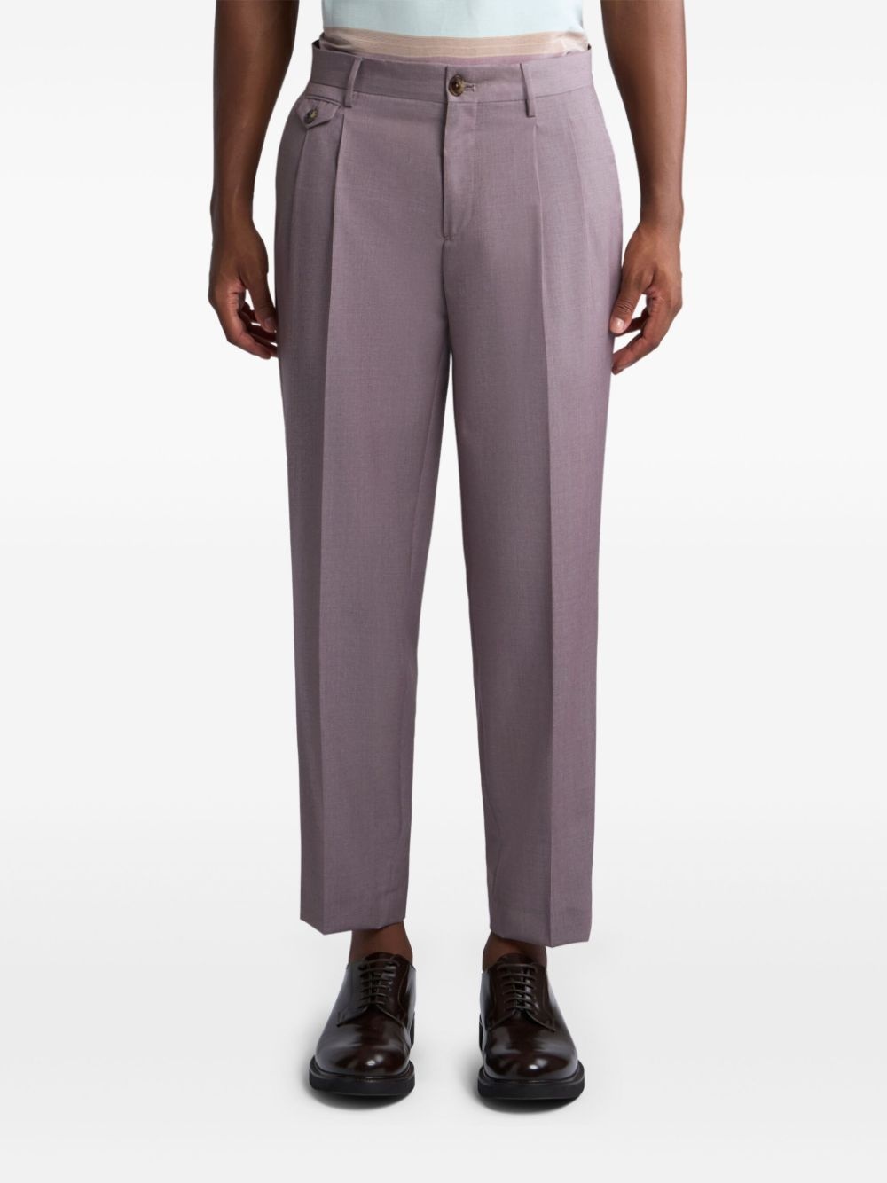 tapered wool trousers - 3