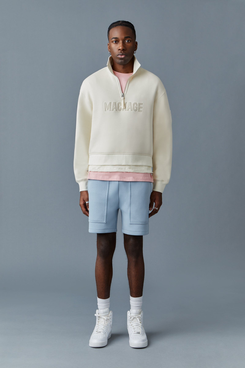 MACKAGE BRANDO Double-face jersey pullover outlook