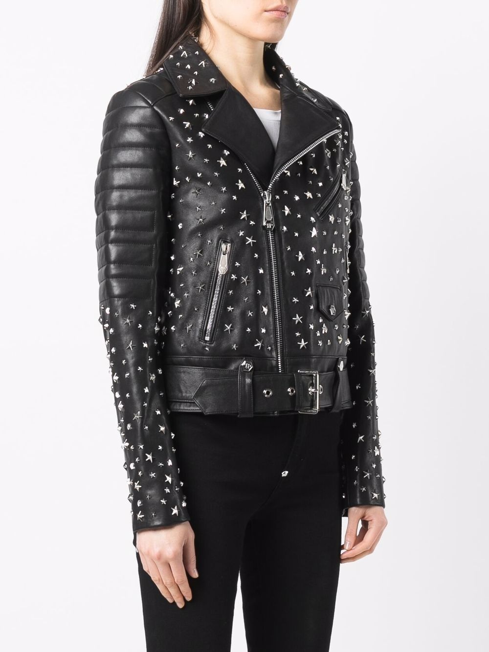star-studded biker jacket - 3