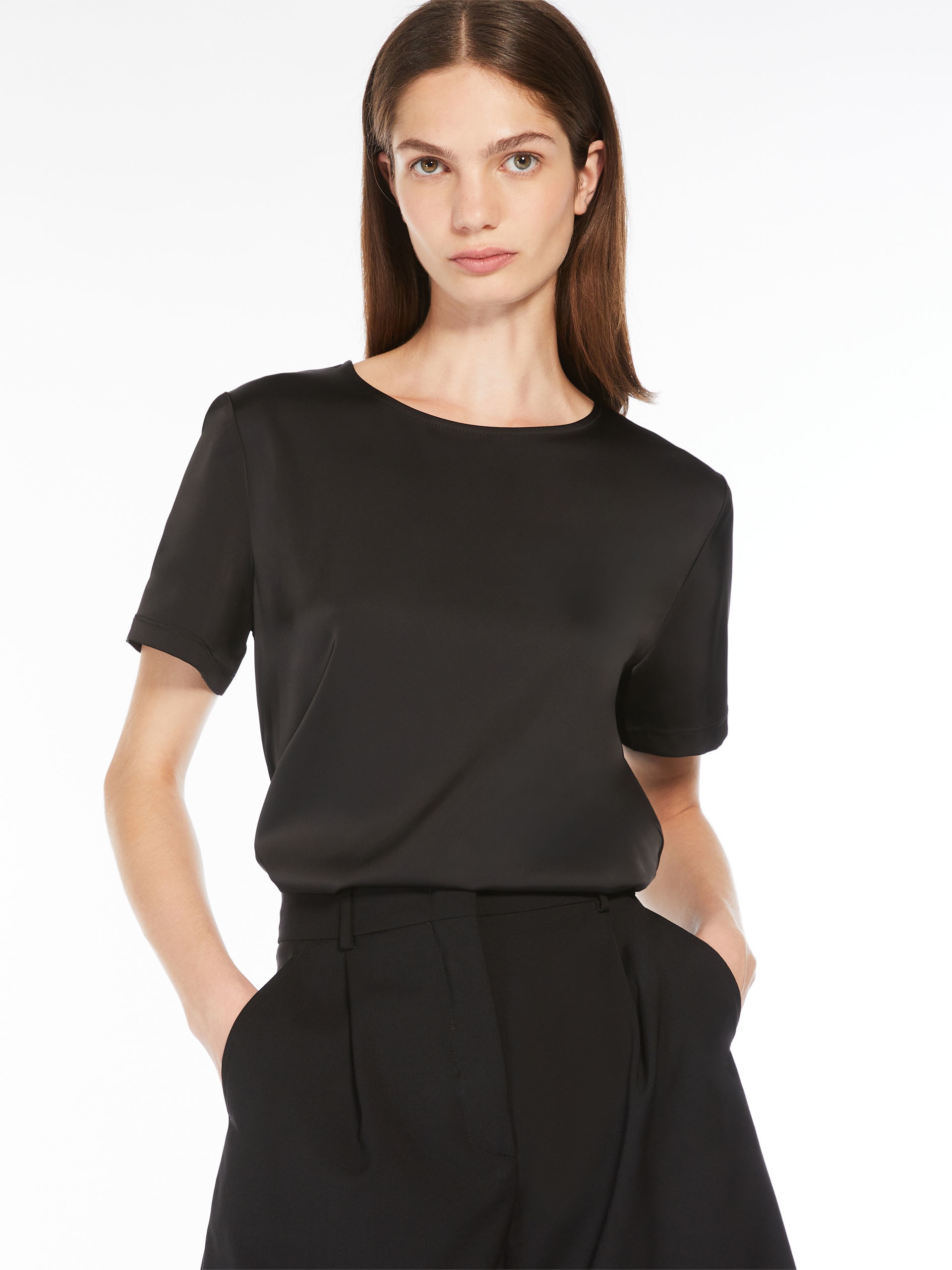 GILBERT Satin and jersey T-shirt - 5