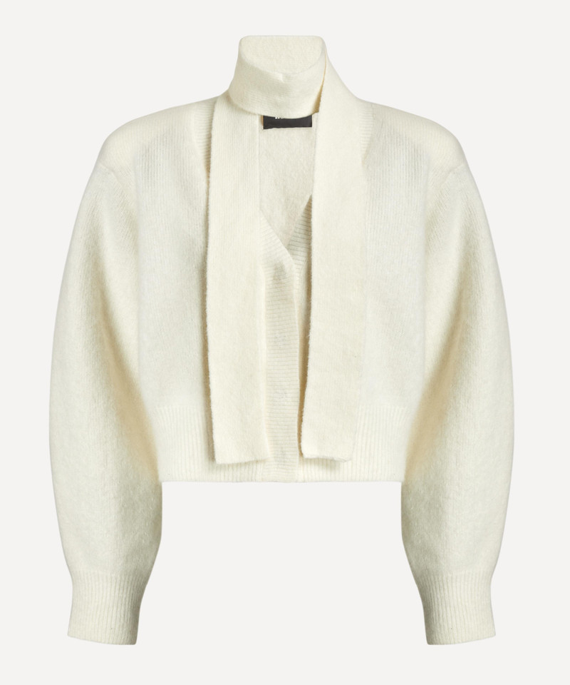 Knit Scarf Cardigan 1
