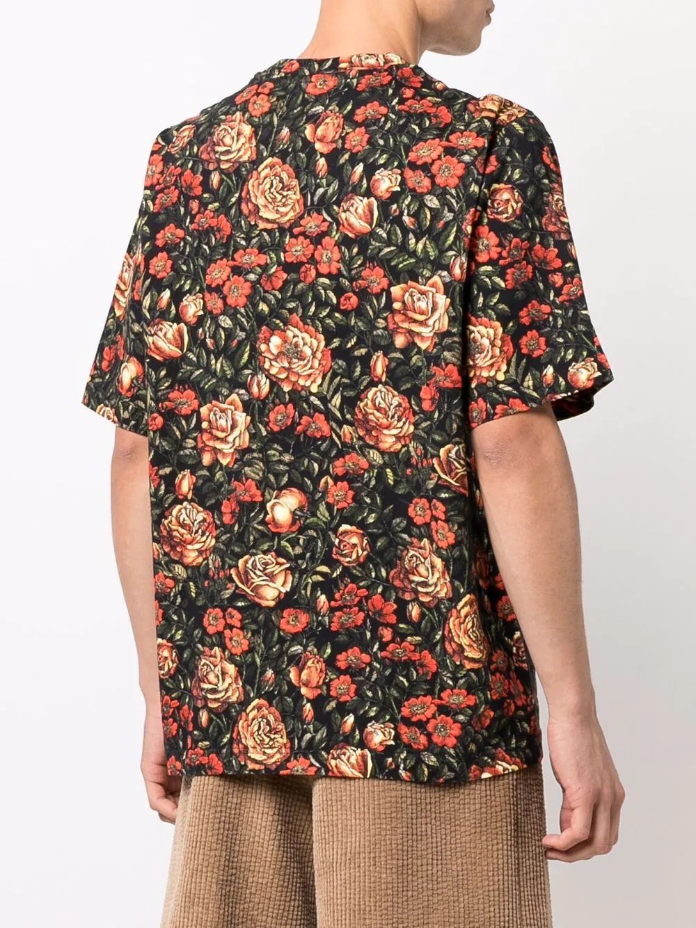 rose-printed T-shirt - 4