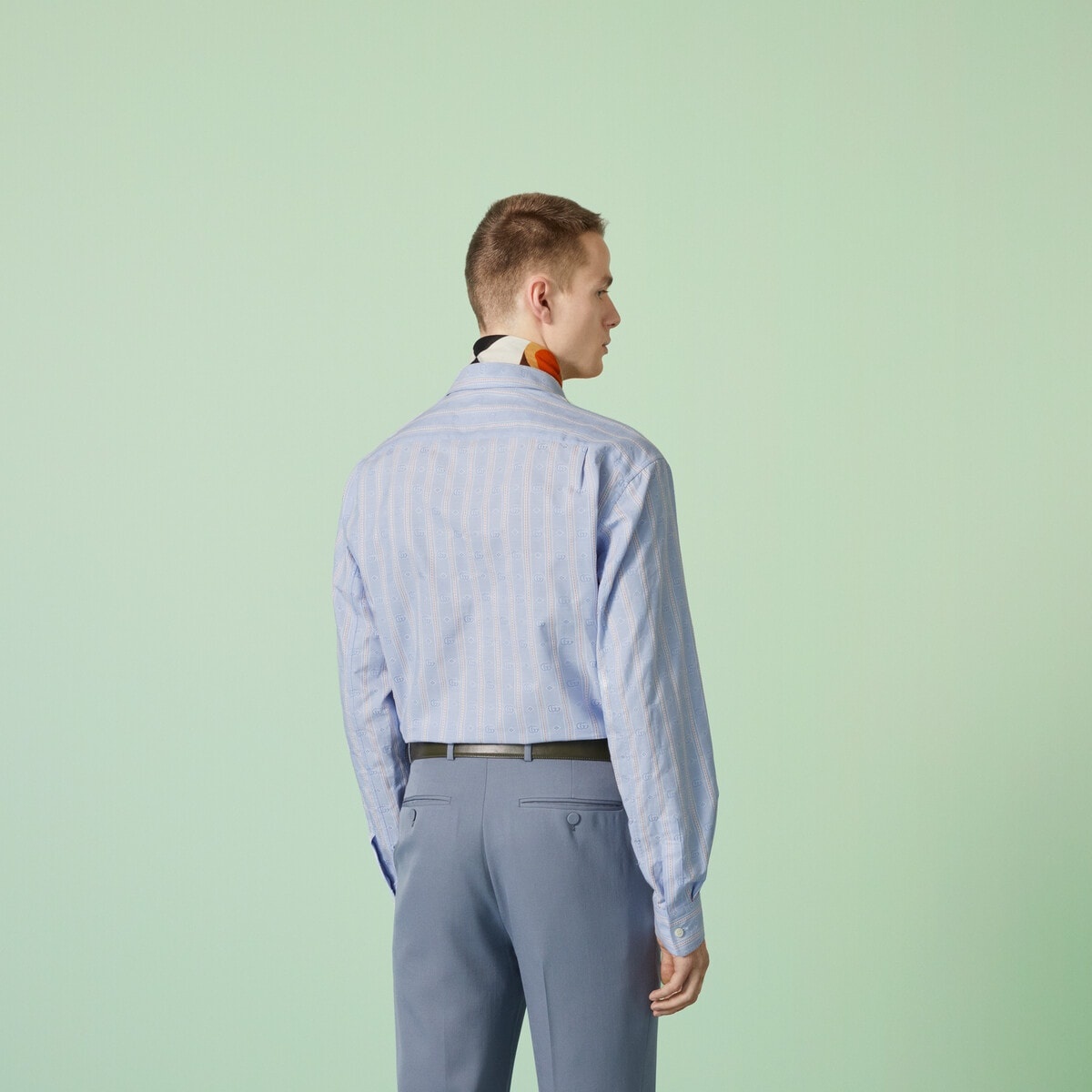 Striped Double G cotton shirt - 6