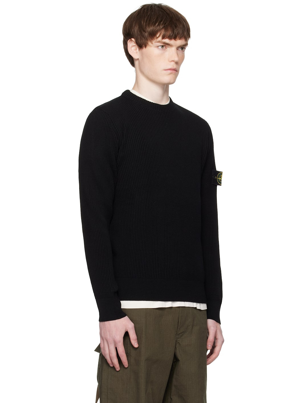 Black 5100053 Full Rib RWS Wool Sweater - 2