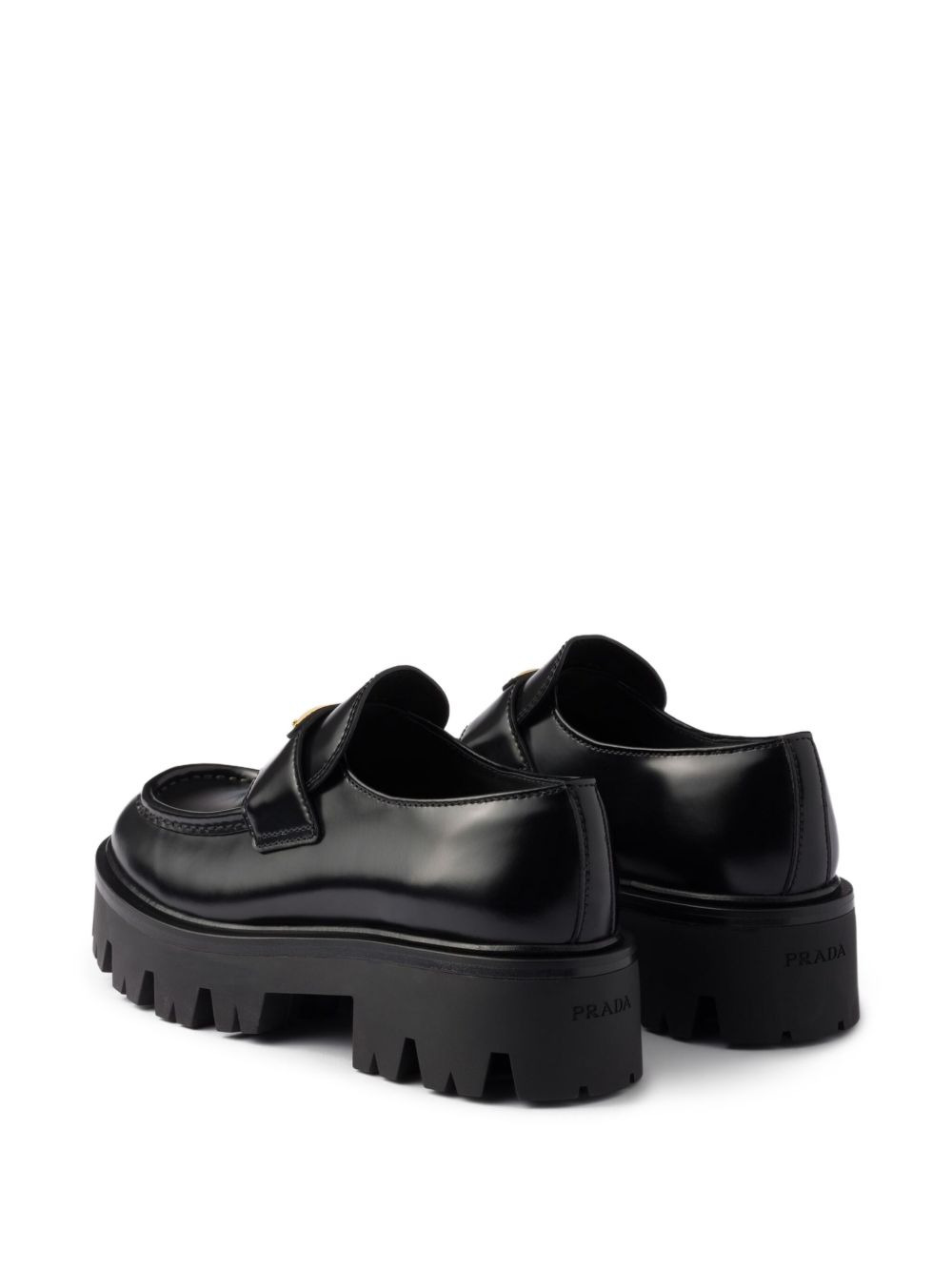 triangle-logo platform loafers - 3
