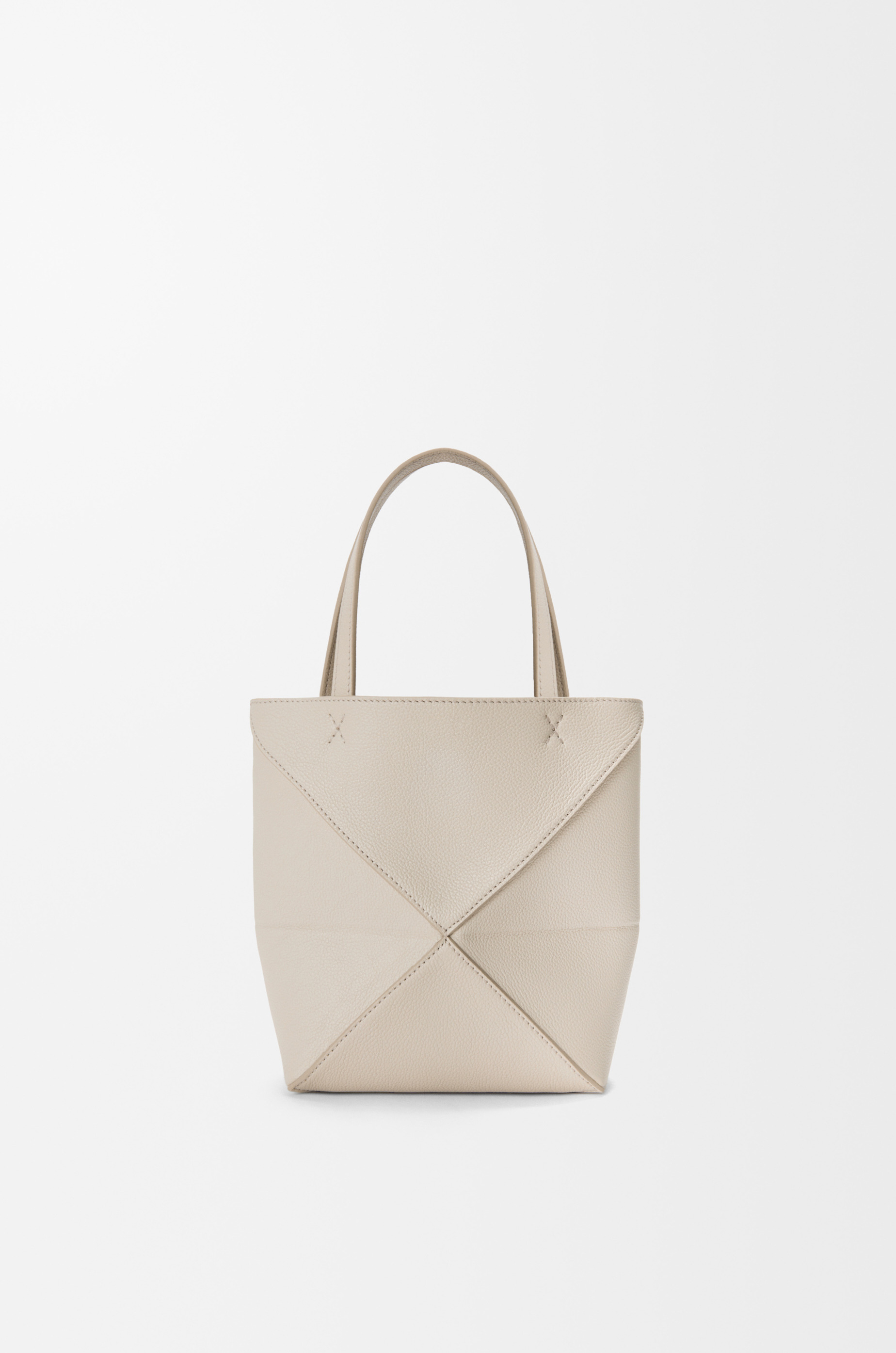 Mini Puzzle Fold tote in soft grained calfskin - 7