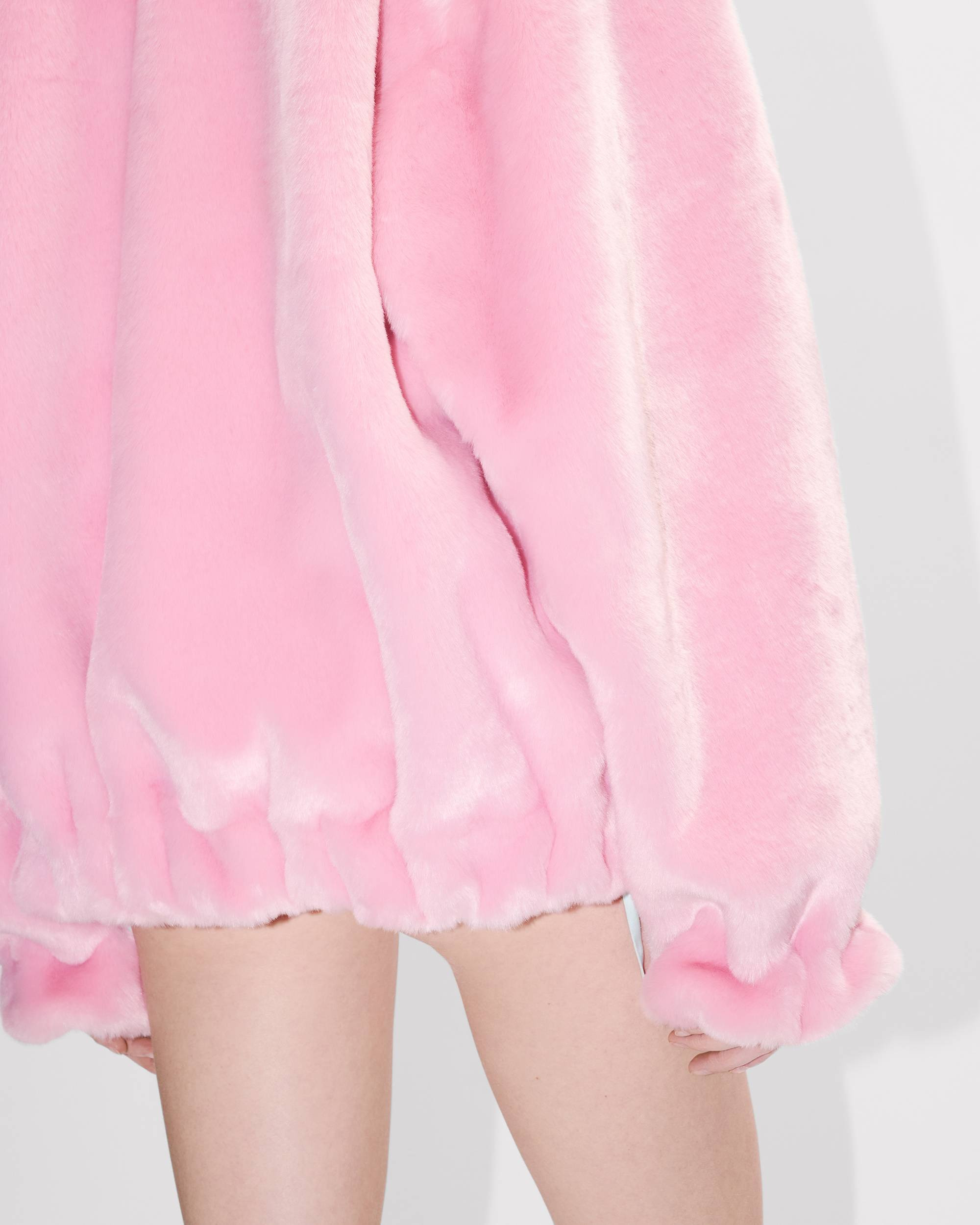 Bunny hooded jacket in fake fur - 9