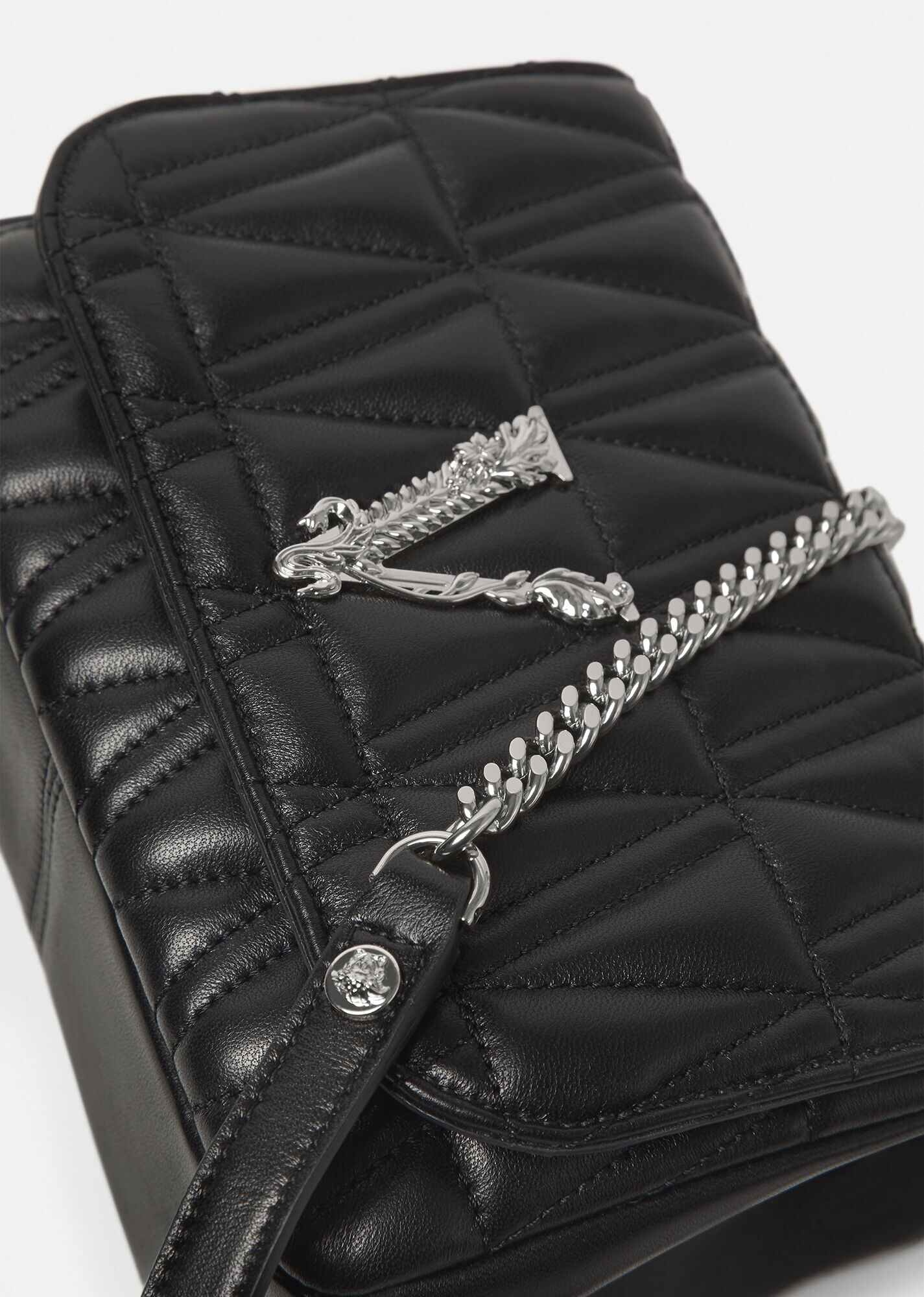 Virtus Quilted Nappa Leather Evening Bag - 6