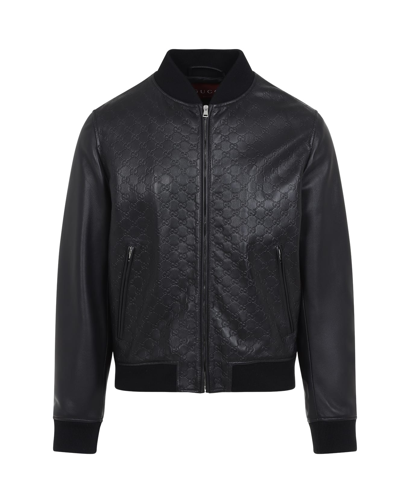 Leather Gg Logo Jacket - 2