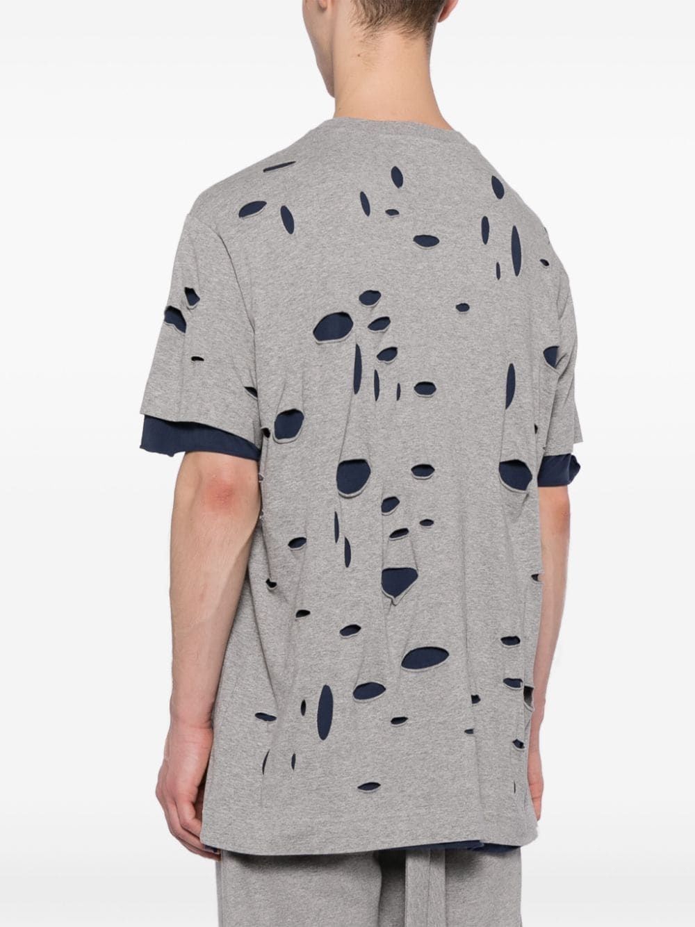 distressed layered T-shirt - 4