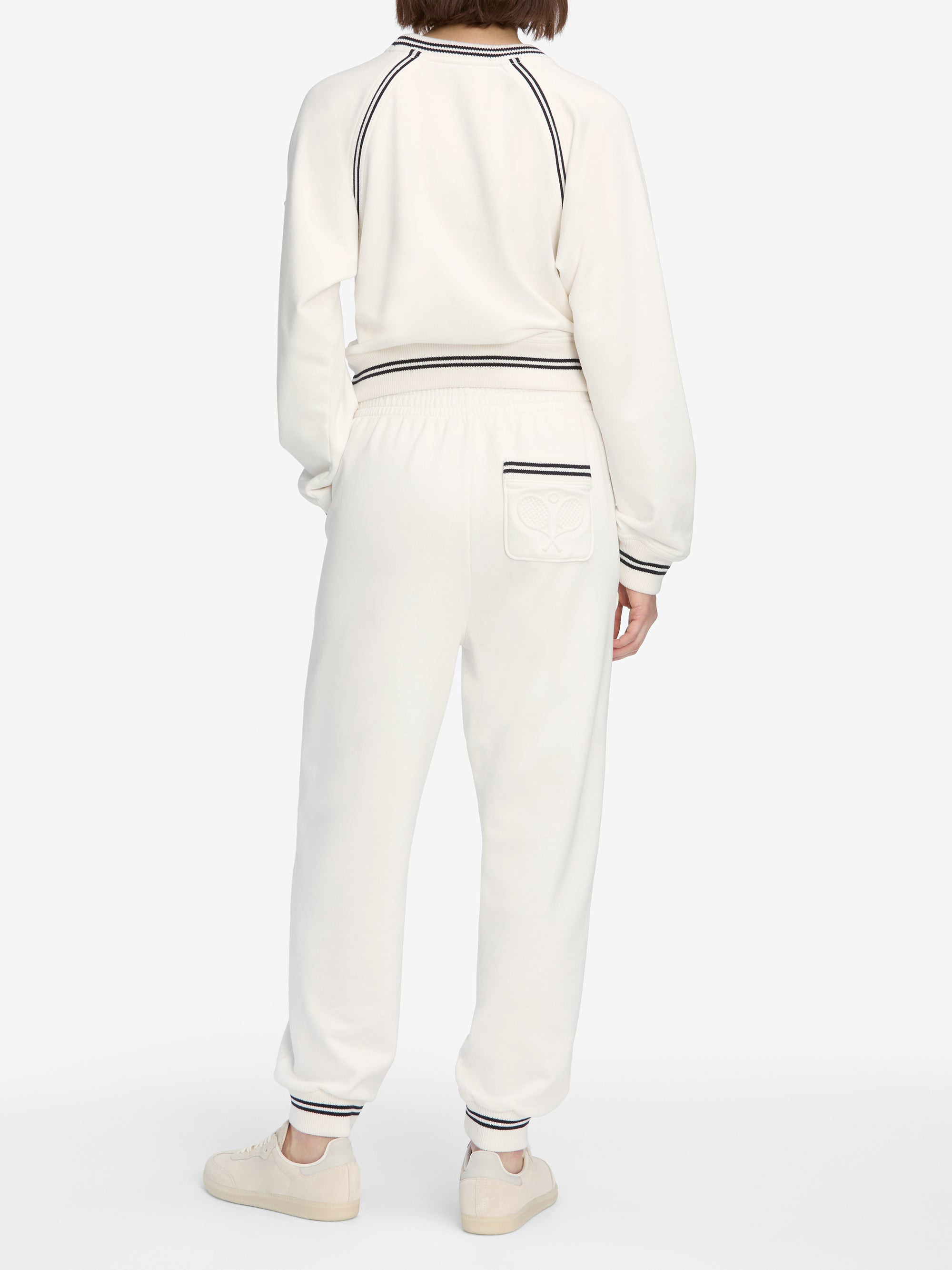 The Tennis Sweatpant in White - 6