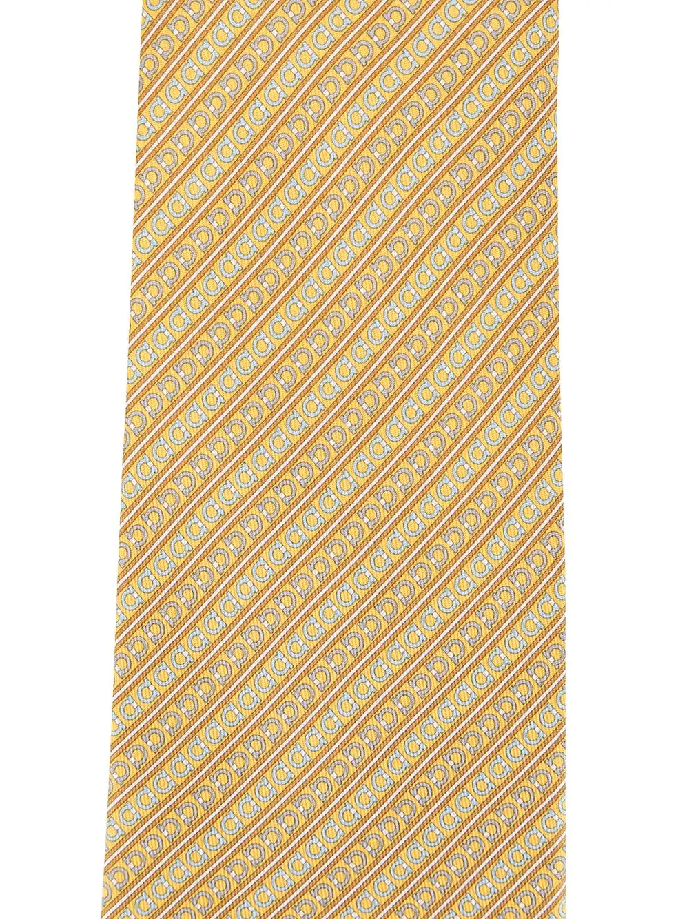 stripe Gancini print tie - 2