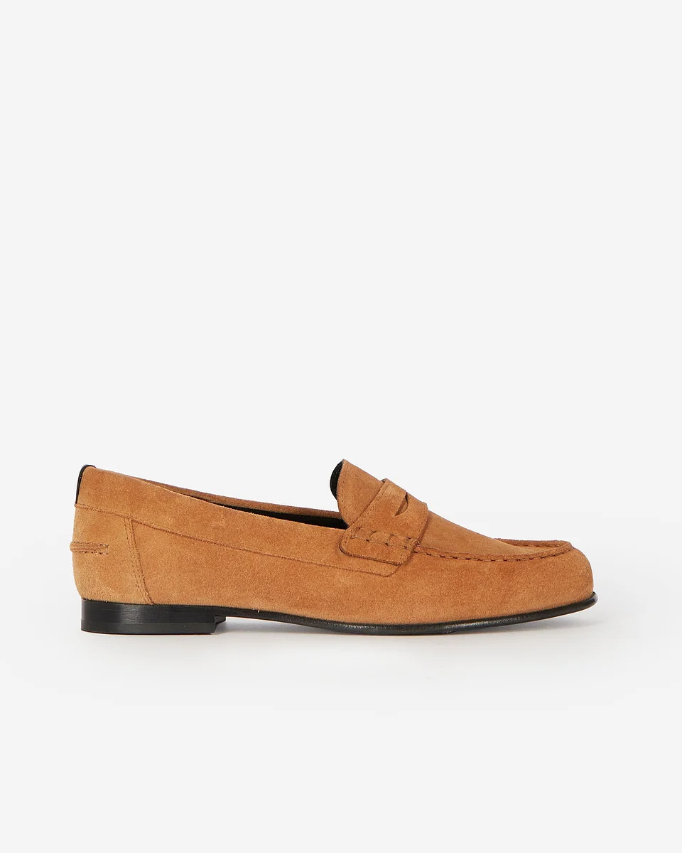 CAMEL SUEDE LEATHER MOCCASINS - 1