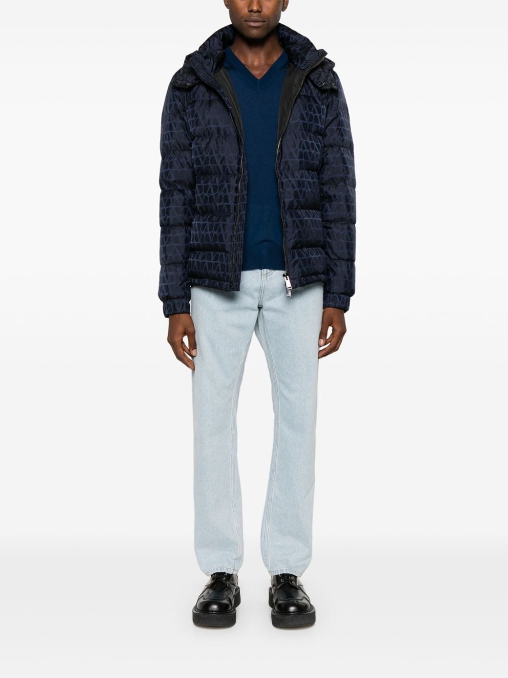 V-neck virgin-wool jumper - 2