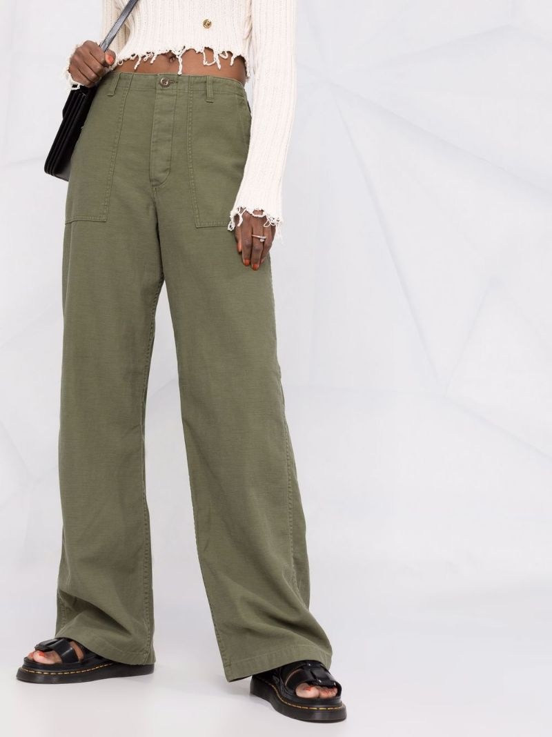 low-rise wide-leg trousers - 5