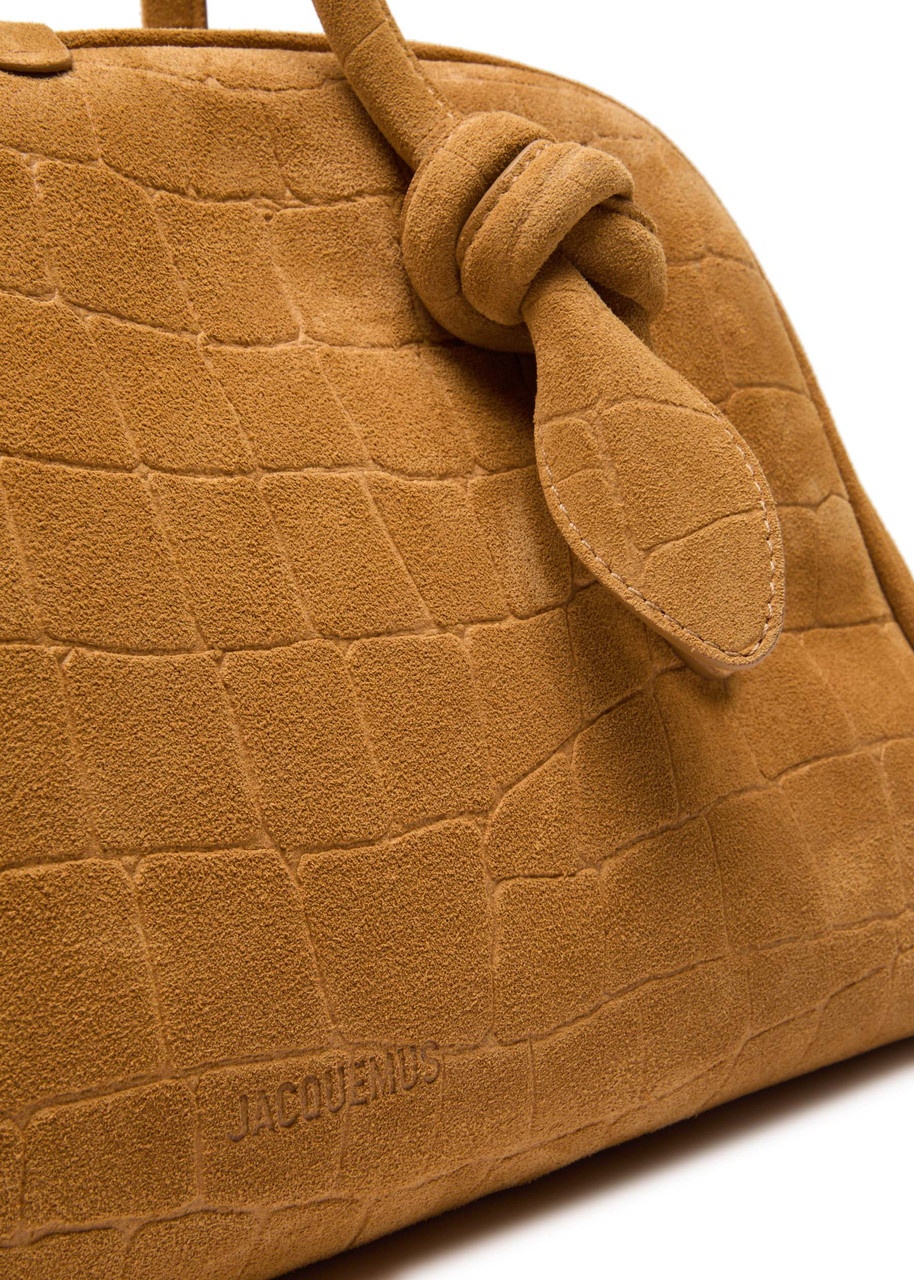 Jacquemus Le Turismo Crocodile-effect Suede Shoulder bag - 3