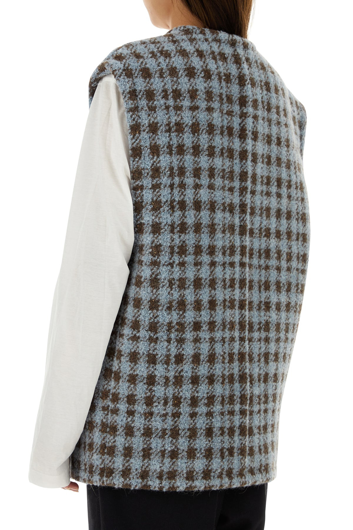 Embroidered wool blend vest - 4