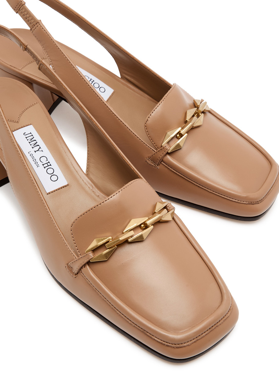Jimmy Choo Diamond Tilda 45 Leather Slingback Pumps - 3