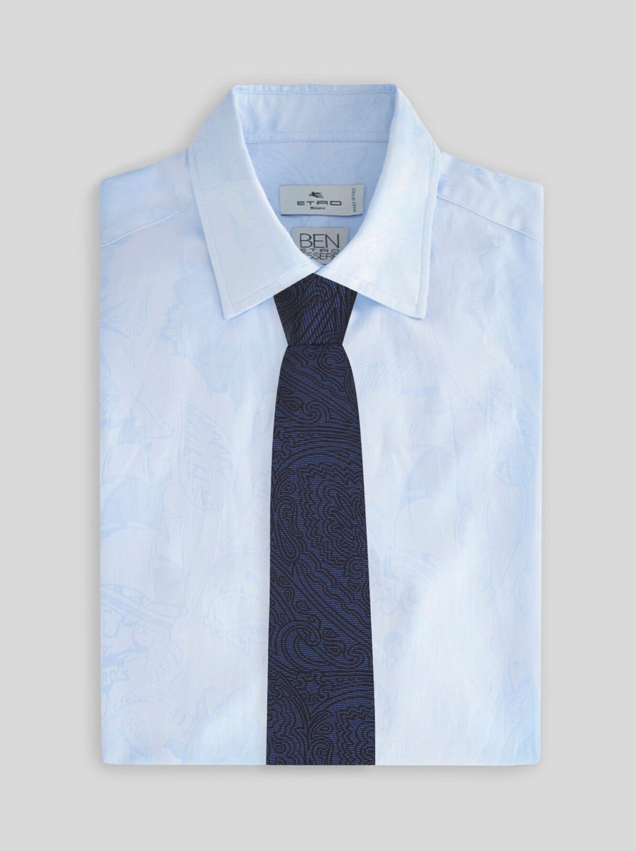 SILK TIE WITH GRAPHIC PAISLEY DESIGNS - 2