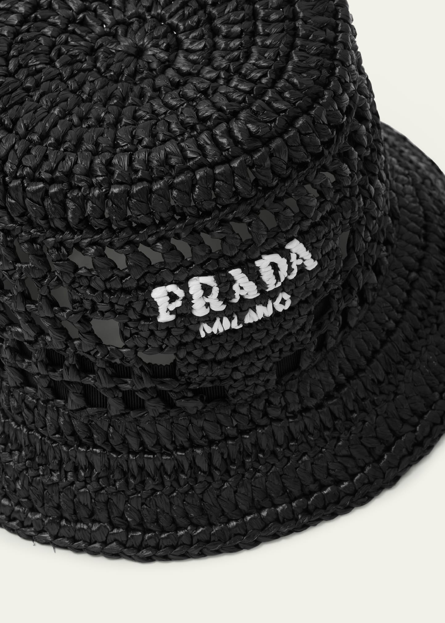 Logo Cutout Raffia Bucket Bag - 4
